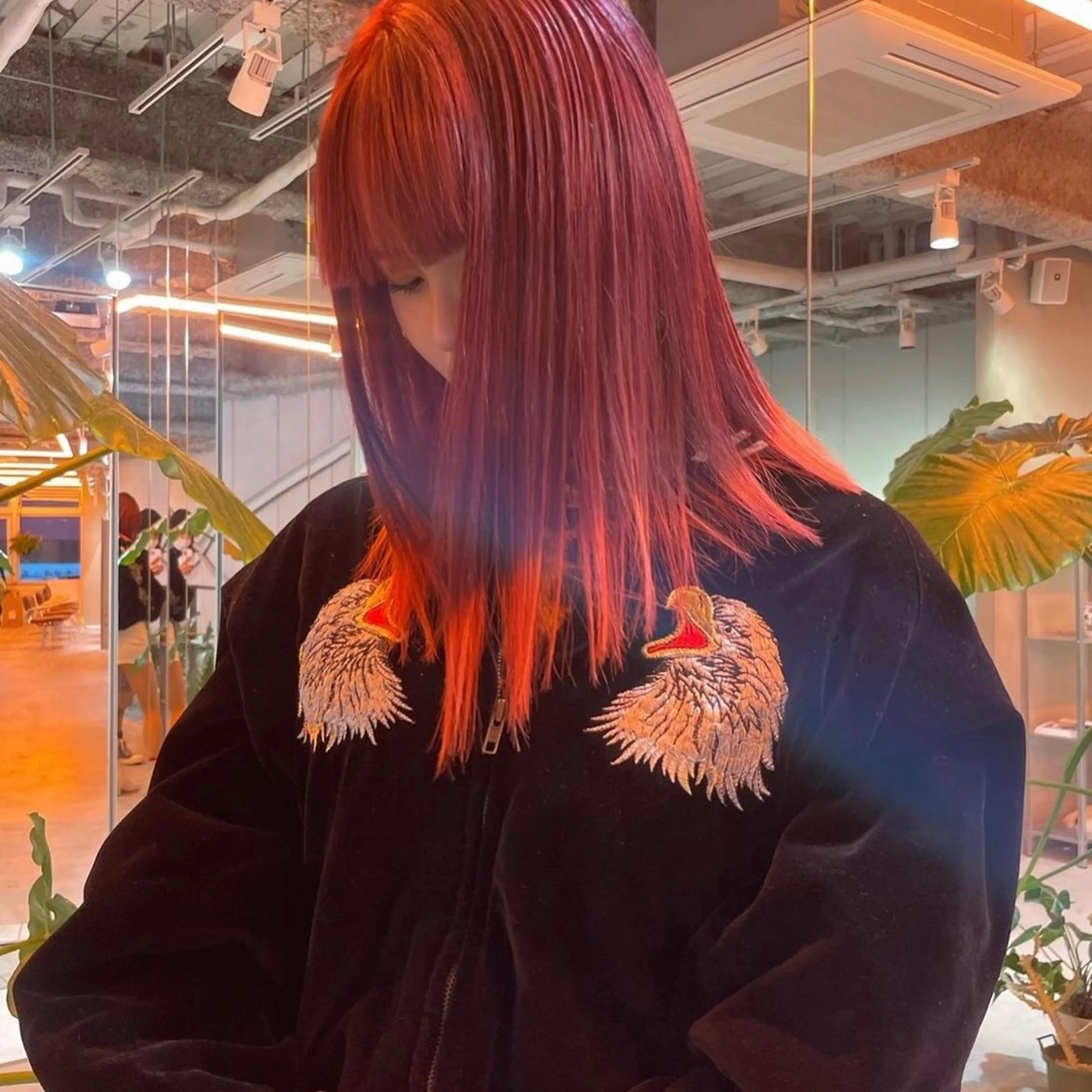 ミディアム カラー 花香竜太/エクステ /ハイトーンカラーのヘアスタイル