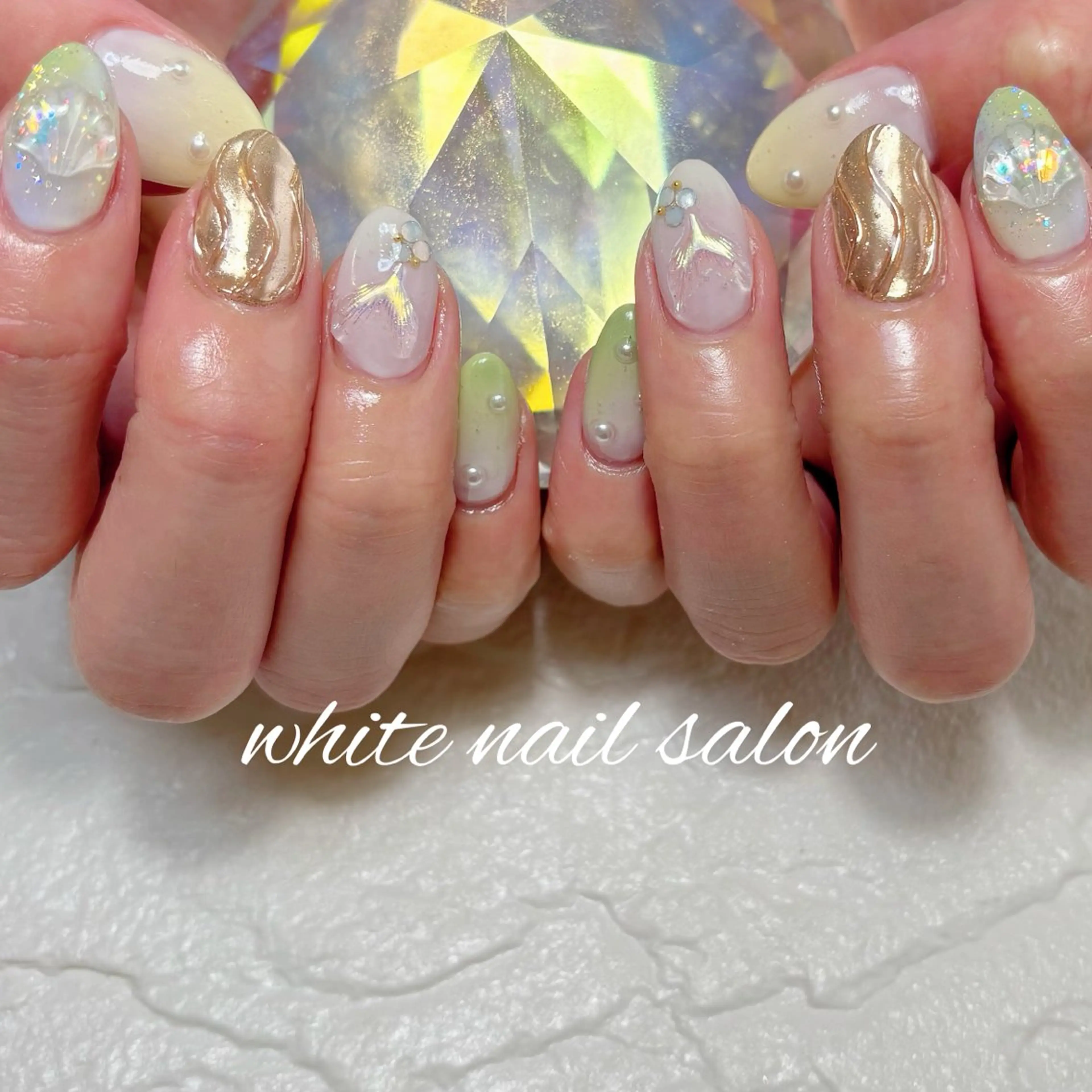 ネイル フットネイル ハンドネイル white nail salonのネイルデザイン