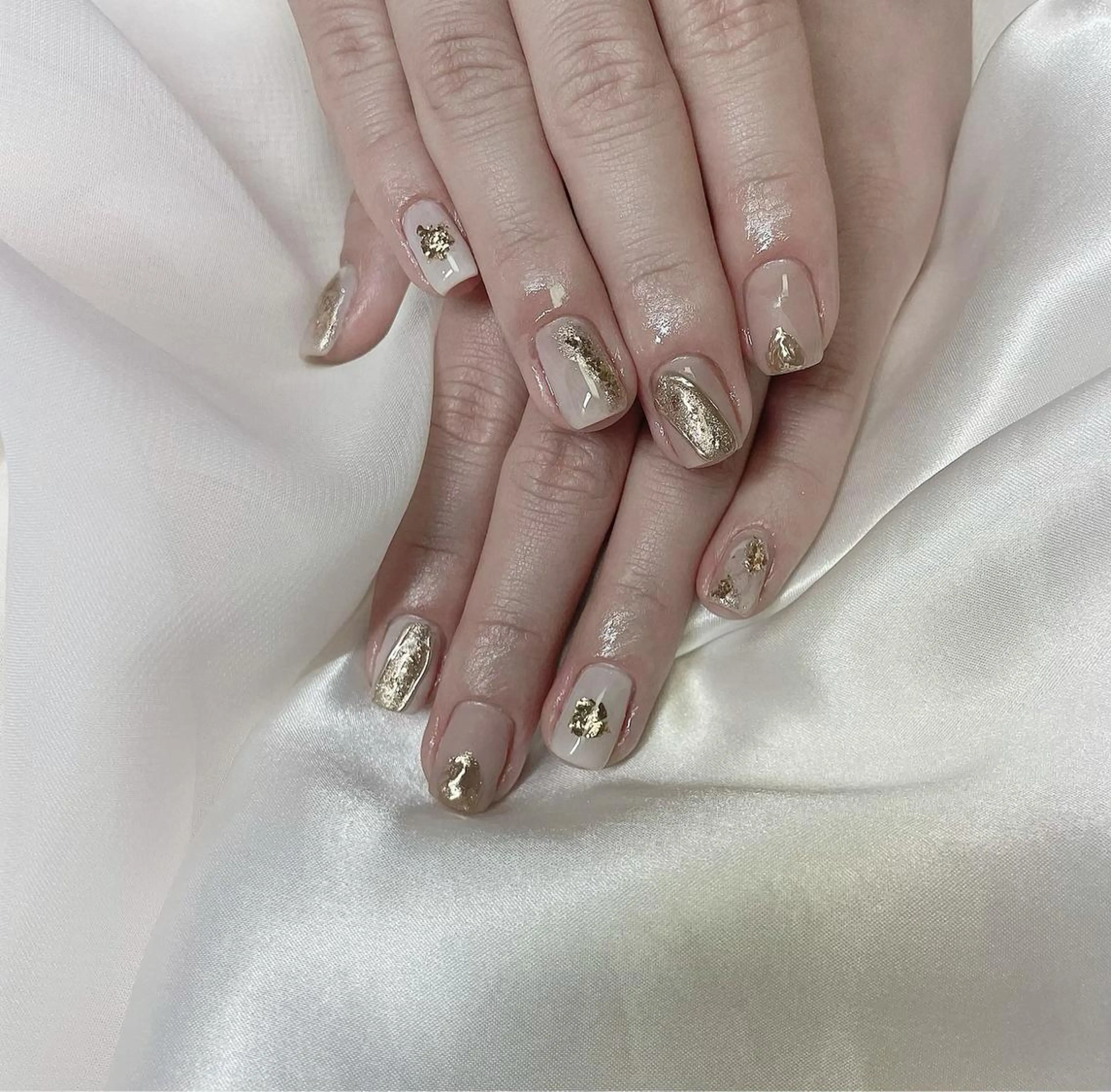 カラー ネイル ベージュカラー ピンクカラー ピンクベージュ シアーピンク ピンク 𓂃🦢Aurora Swan🌙𓂃のネイルデザイン