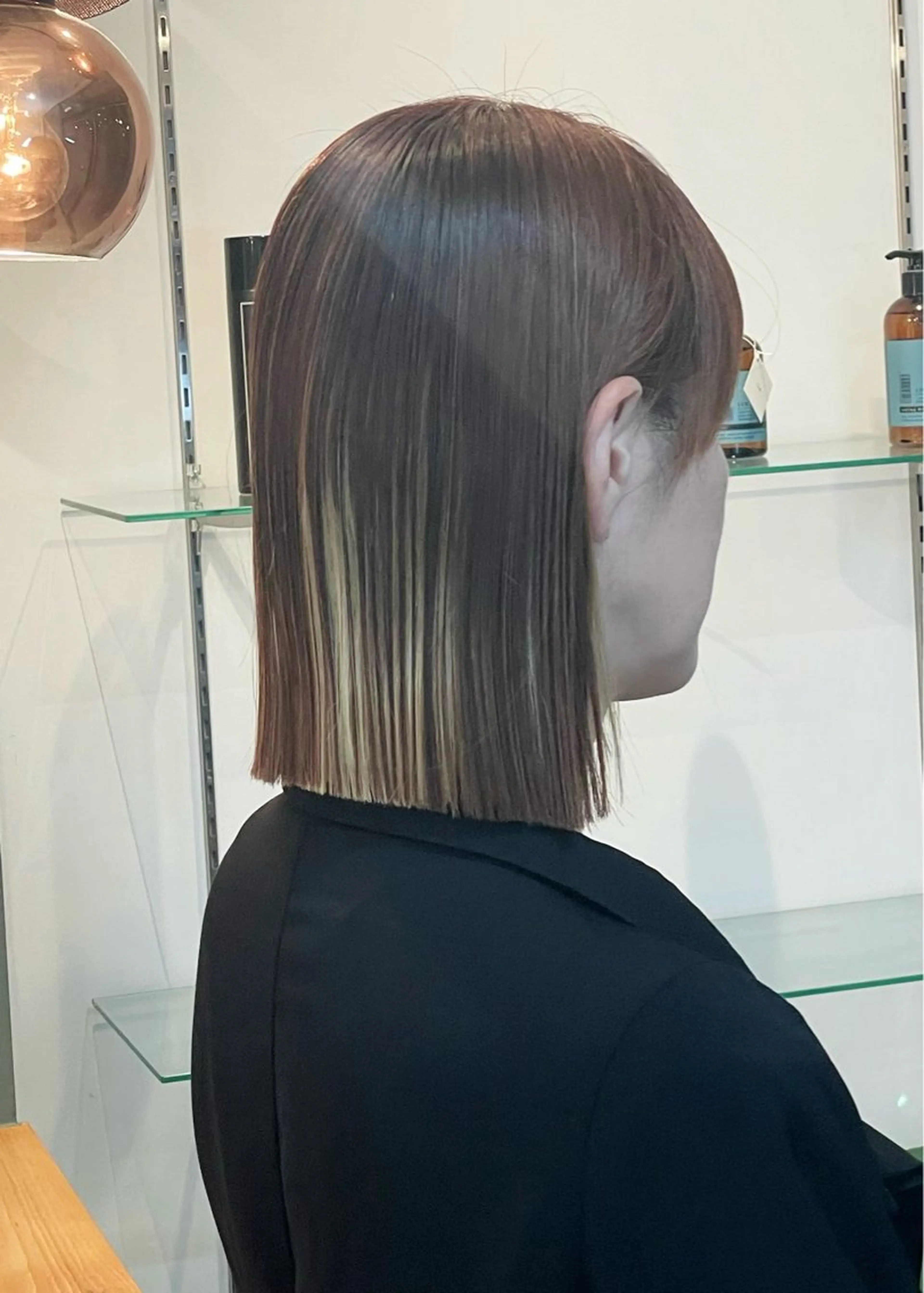 ミディアム 切りっぱなしボブ ボブ Bella Salon所属・福井 悠のヘアスタイル