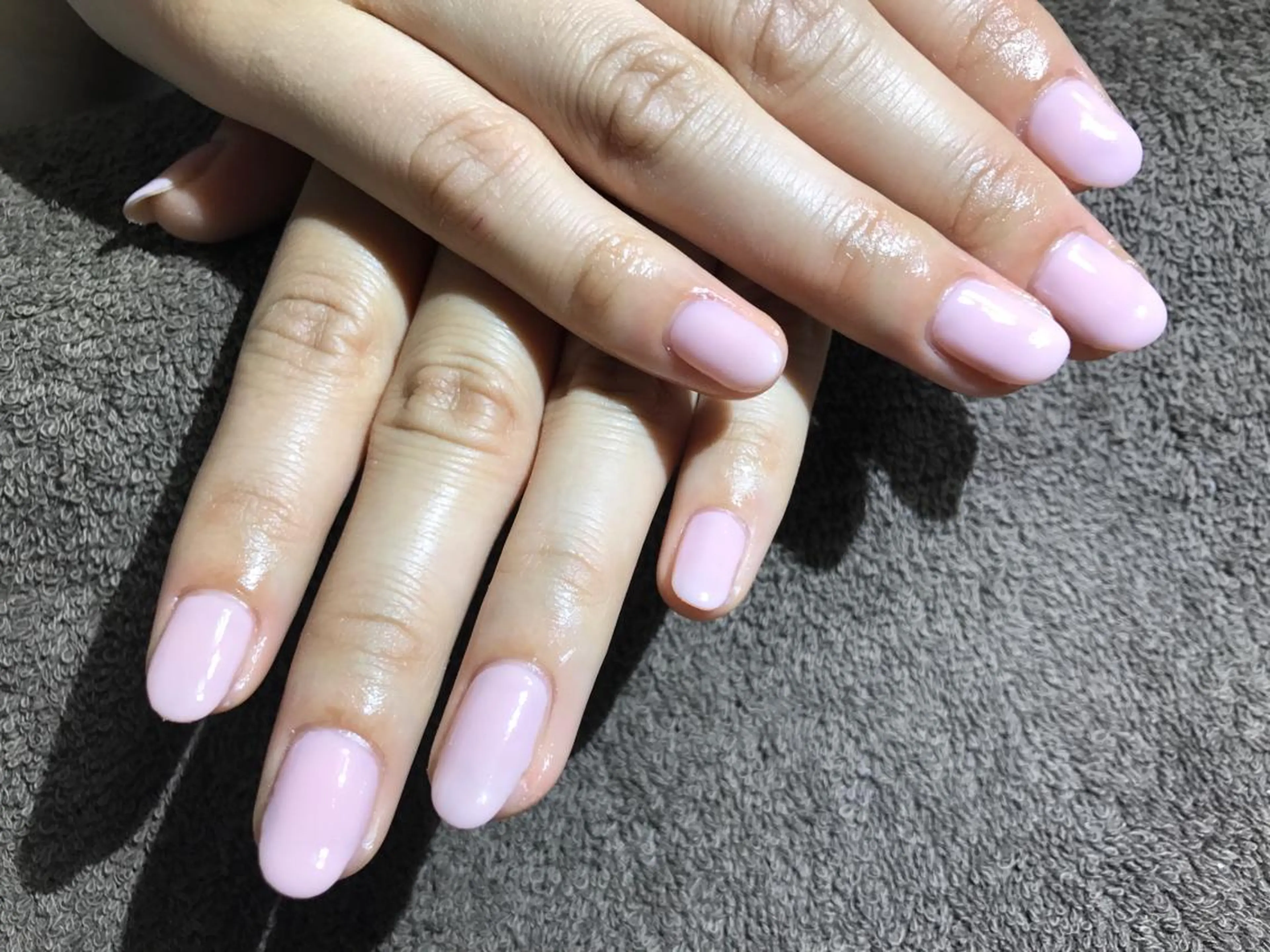 ネイル ワンカラーネイル ピンク Flam Nailのネイルデザイン