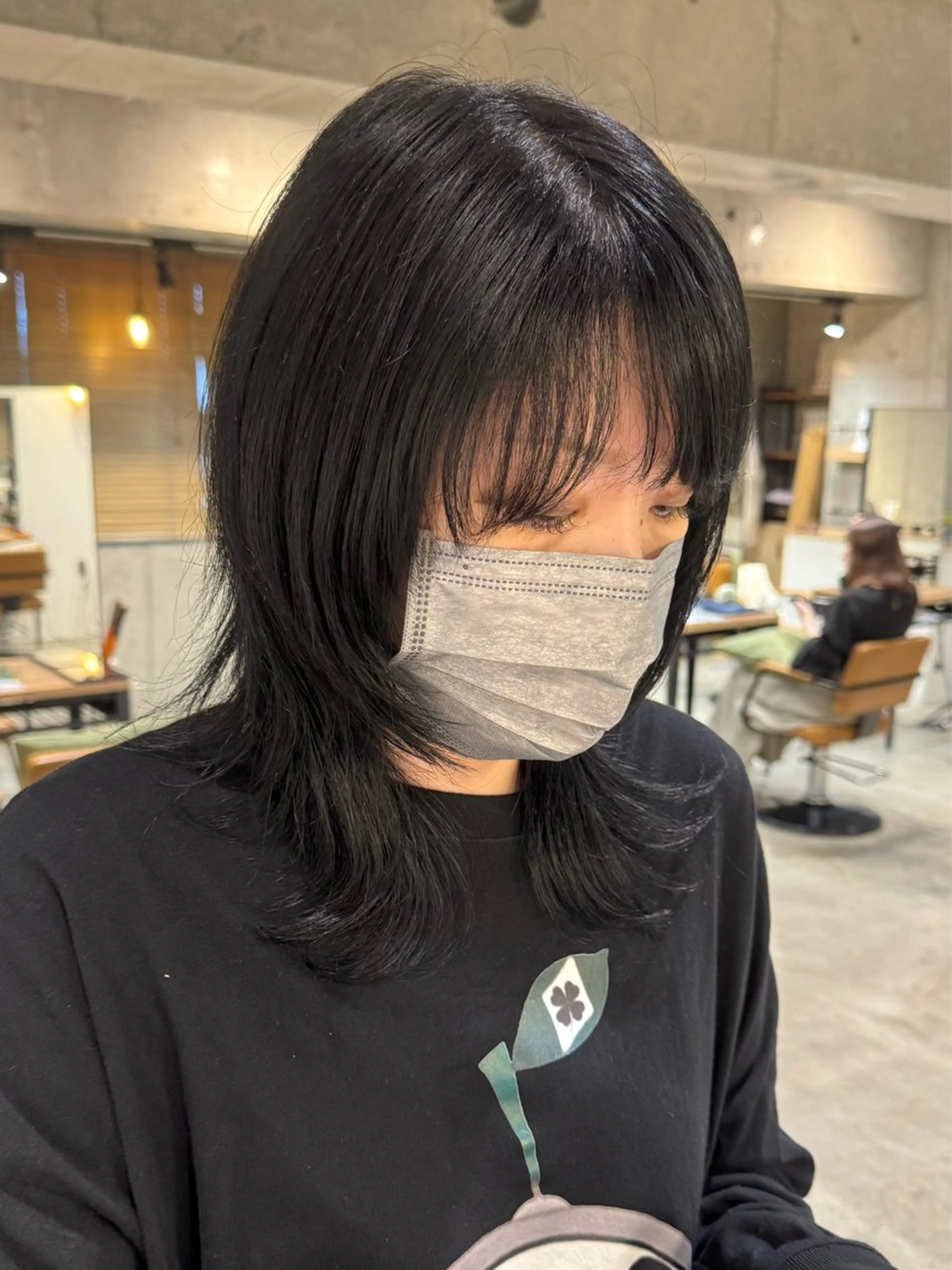 ミディアム カラー ヘアアレンジ ウルフカット カット ヘアカラー トリートメント ヘッドスパ 顔まわり/艶カラー/ 🤎himari🤎のヘアスタイル