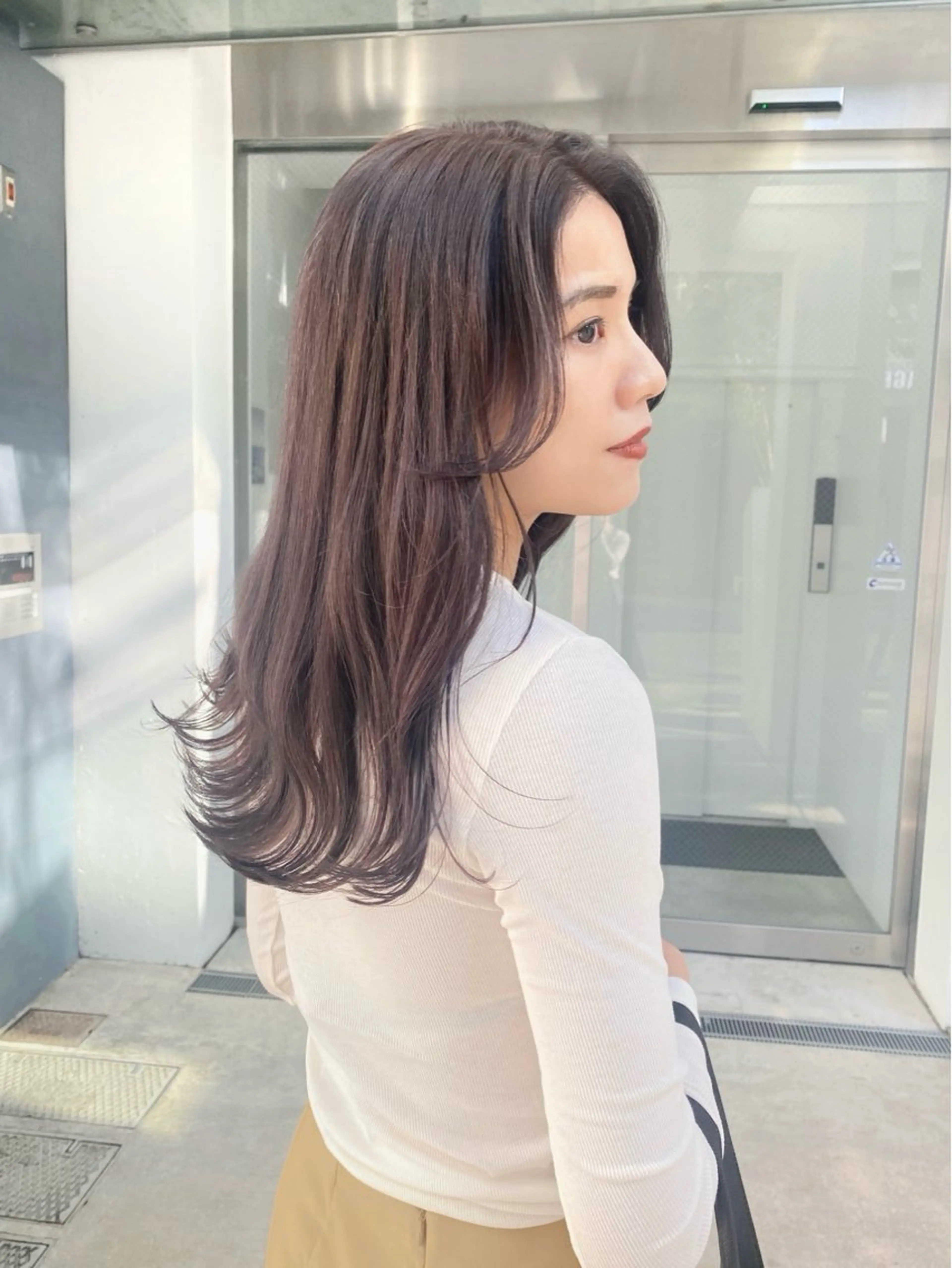 ロング カラー ブラウンカラー ダブルカラー グレージュ シアーグレージュ カット ヘアカラー 艶カラー 🤍🫧/makoのヘアスタイル