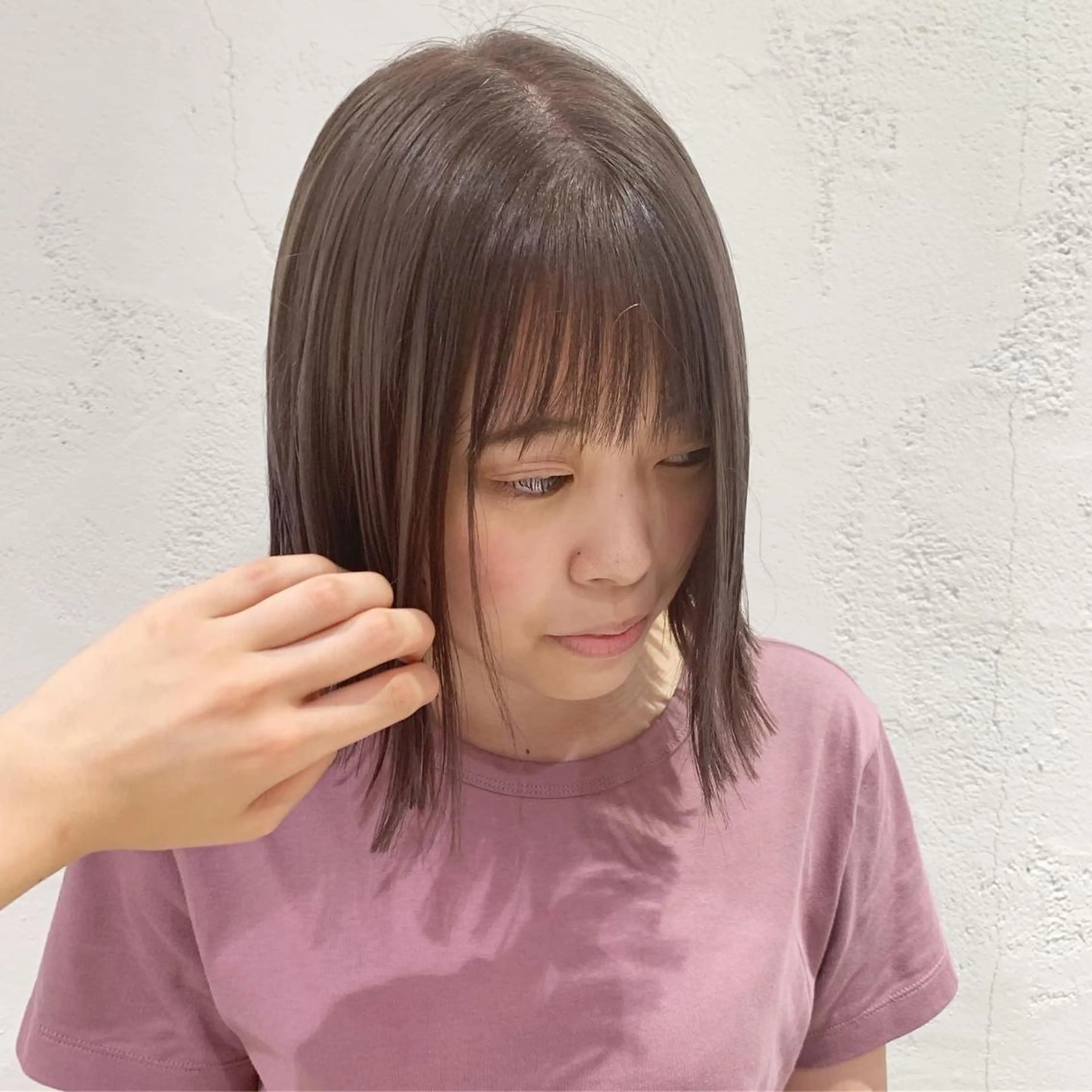 ミディアム ヘアアレンジ 🫧透明感カラー/ ボブ/小笠原汐海🪽のヘアスタイル