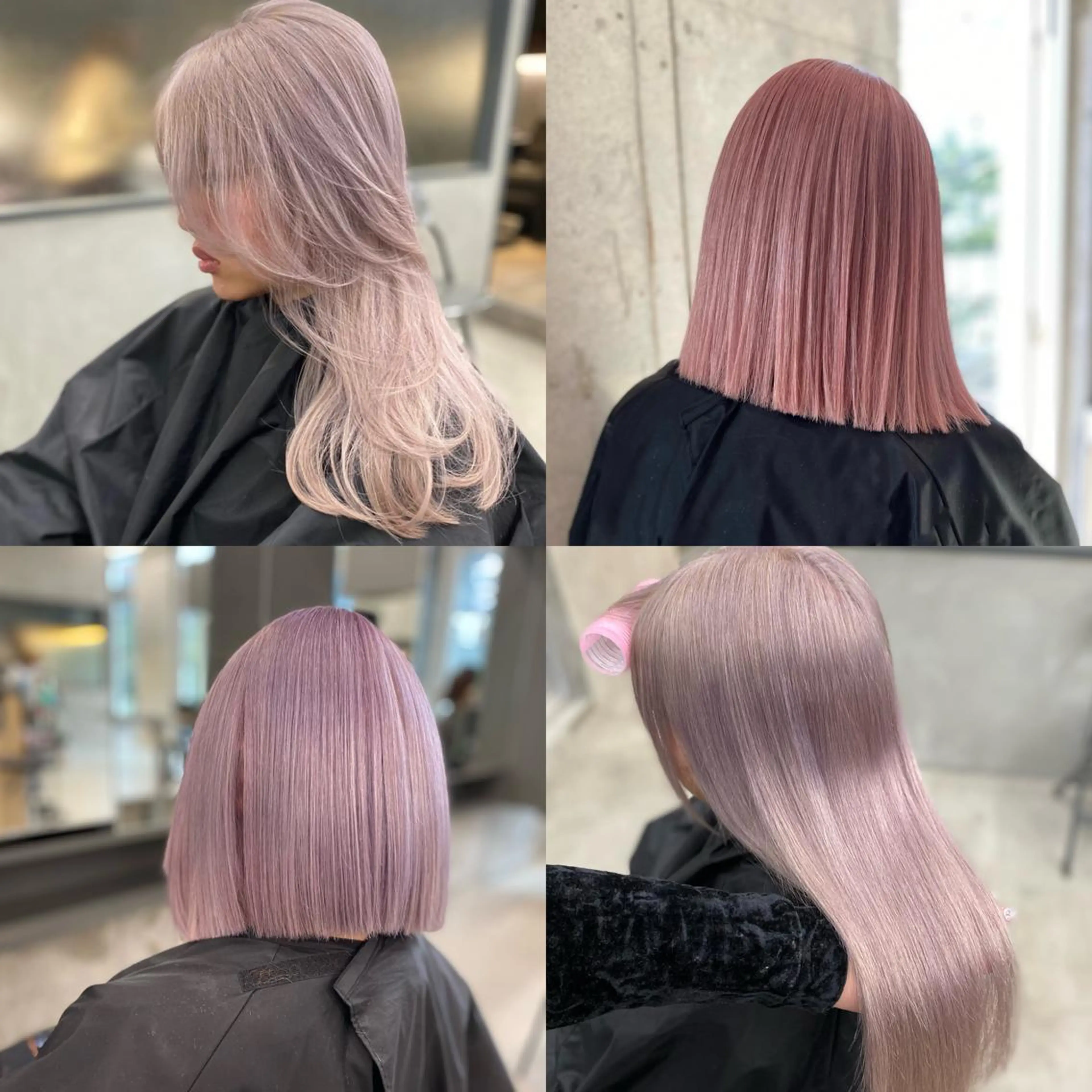 ミディアム カラー ヘアアレンジ ブリーチ ヘアカラー mina 🌷のヘアスタイル