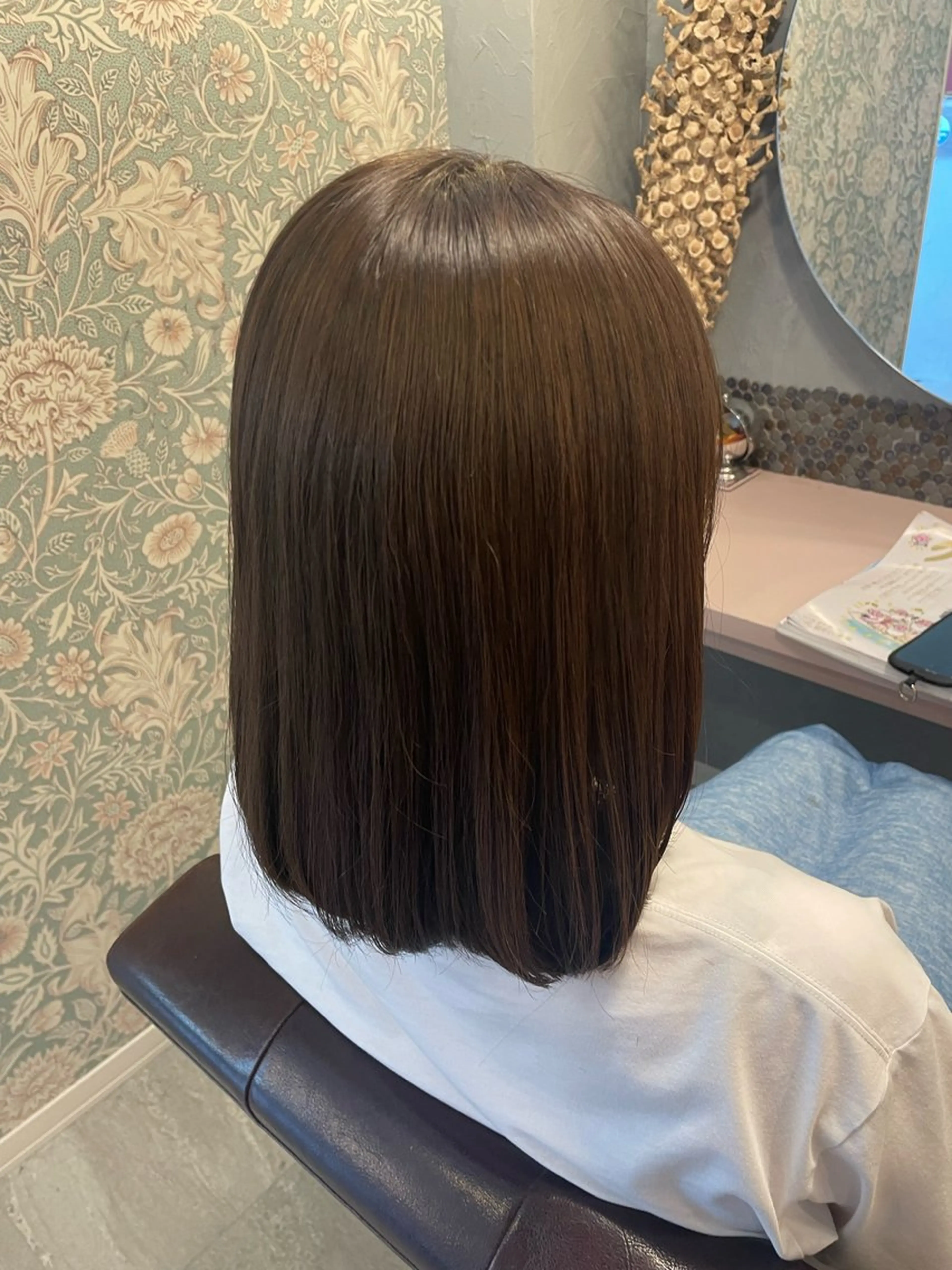 ミディアム アッシュ ボブ hair  make echo所属・hair make echo滿木あい花のヘアスタイル