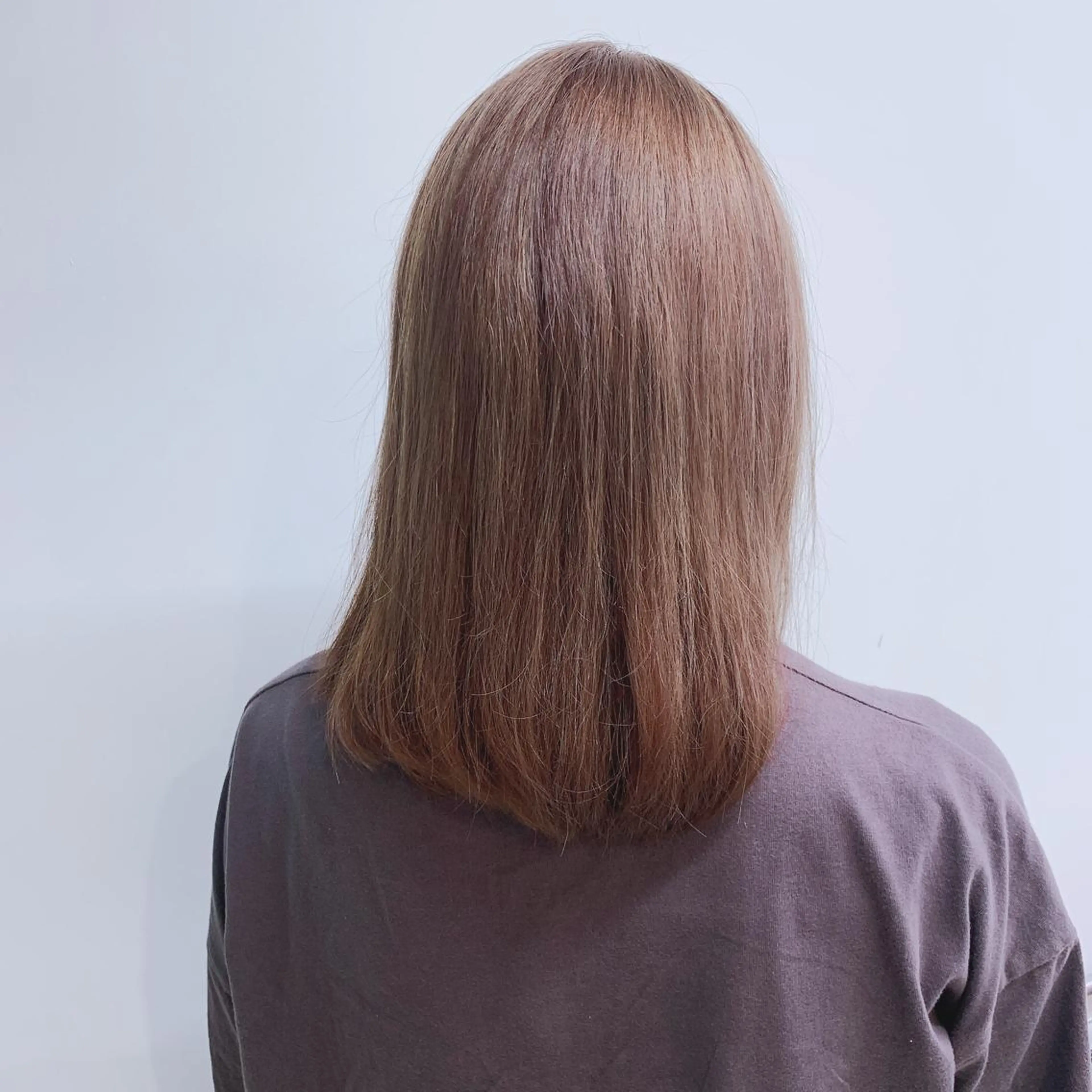 セミロング トリートメント 酸熱トリートメント くすみミルクティー／ ブラウン🪡TOWAのヘアスタイル