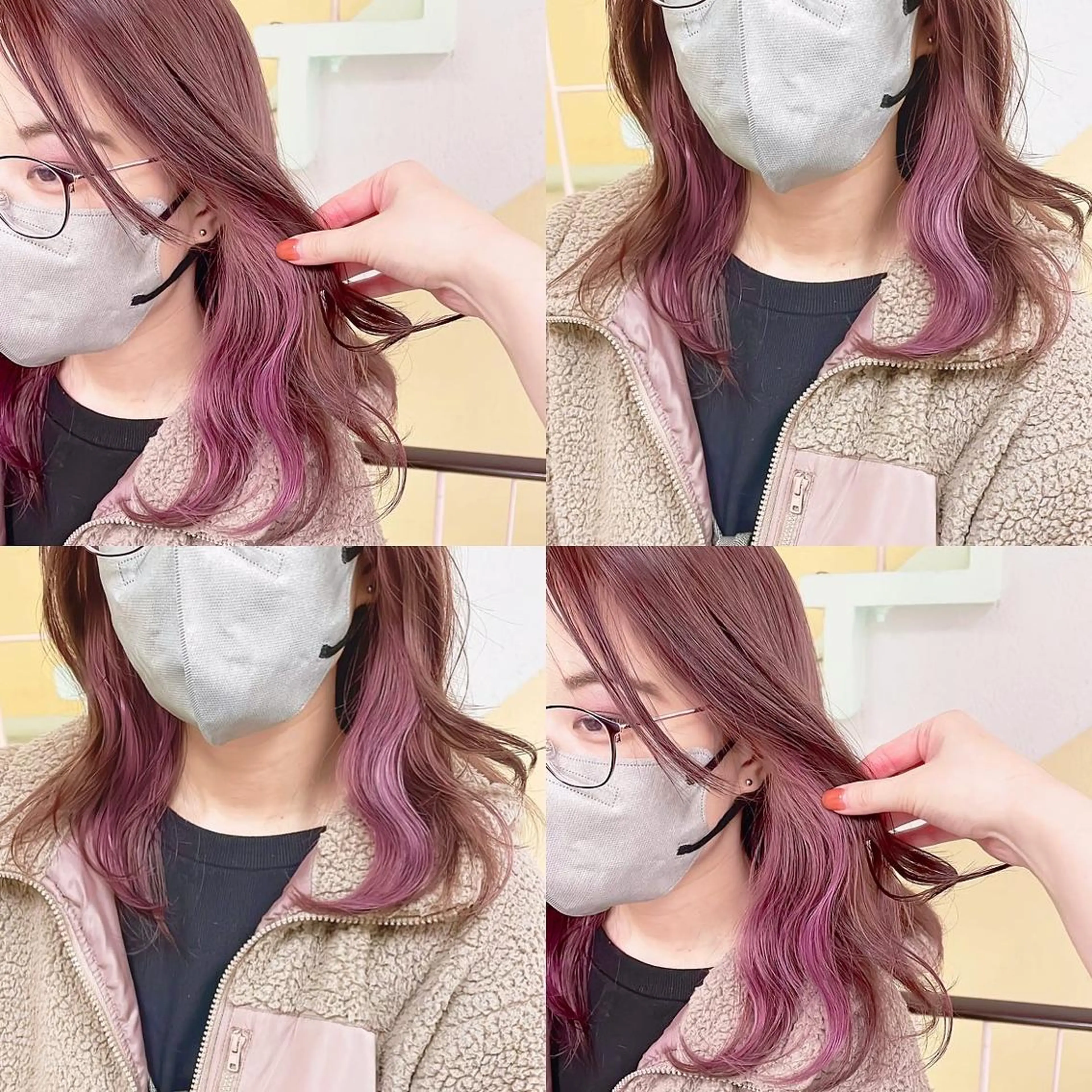 カラー ヘアカラー トリートメント 渋谷:インナーカラー ／🍒エリカ🍒のヘアスタイル