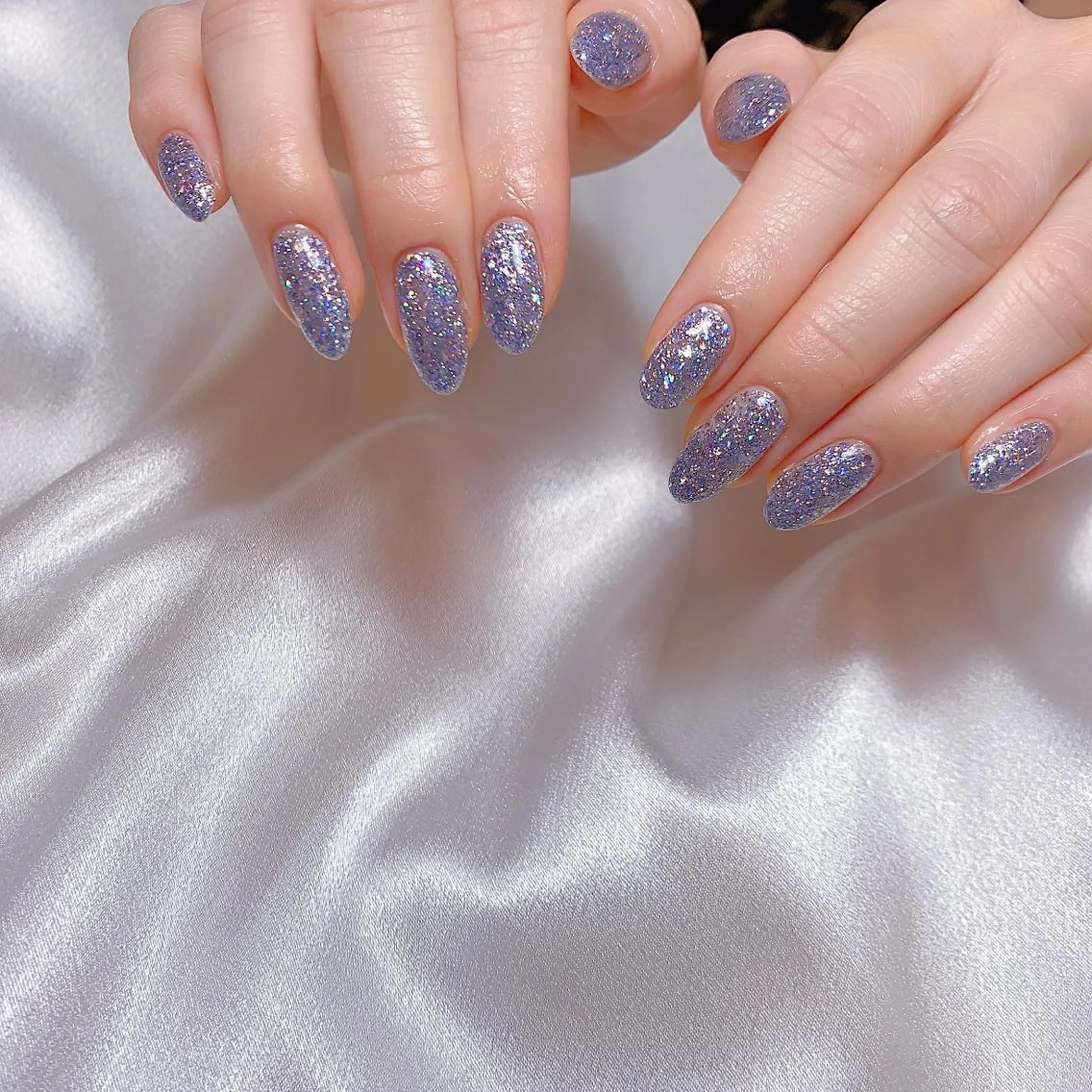 ネイル ラメ(グリッター) ワンカラーネイル ハンドネイル ネイルサロン ルミア Lumia 店長のネイルデザイン