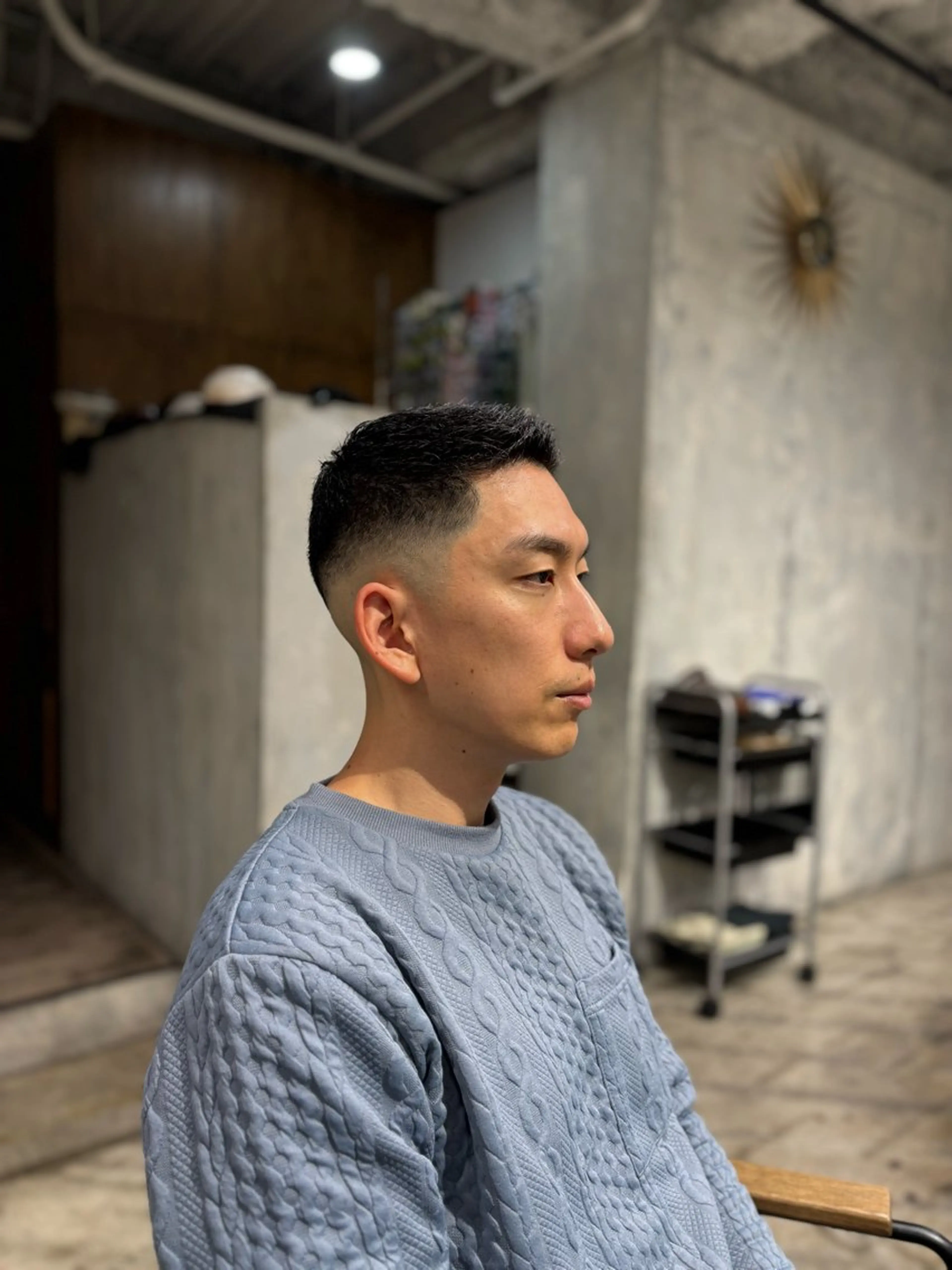 メンズ フェードカット スキンフェード 溝渕 天馬のヘアスタイル