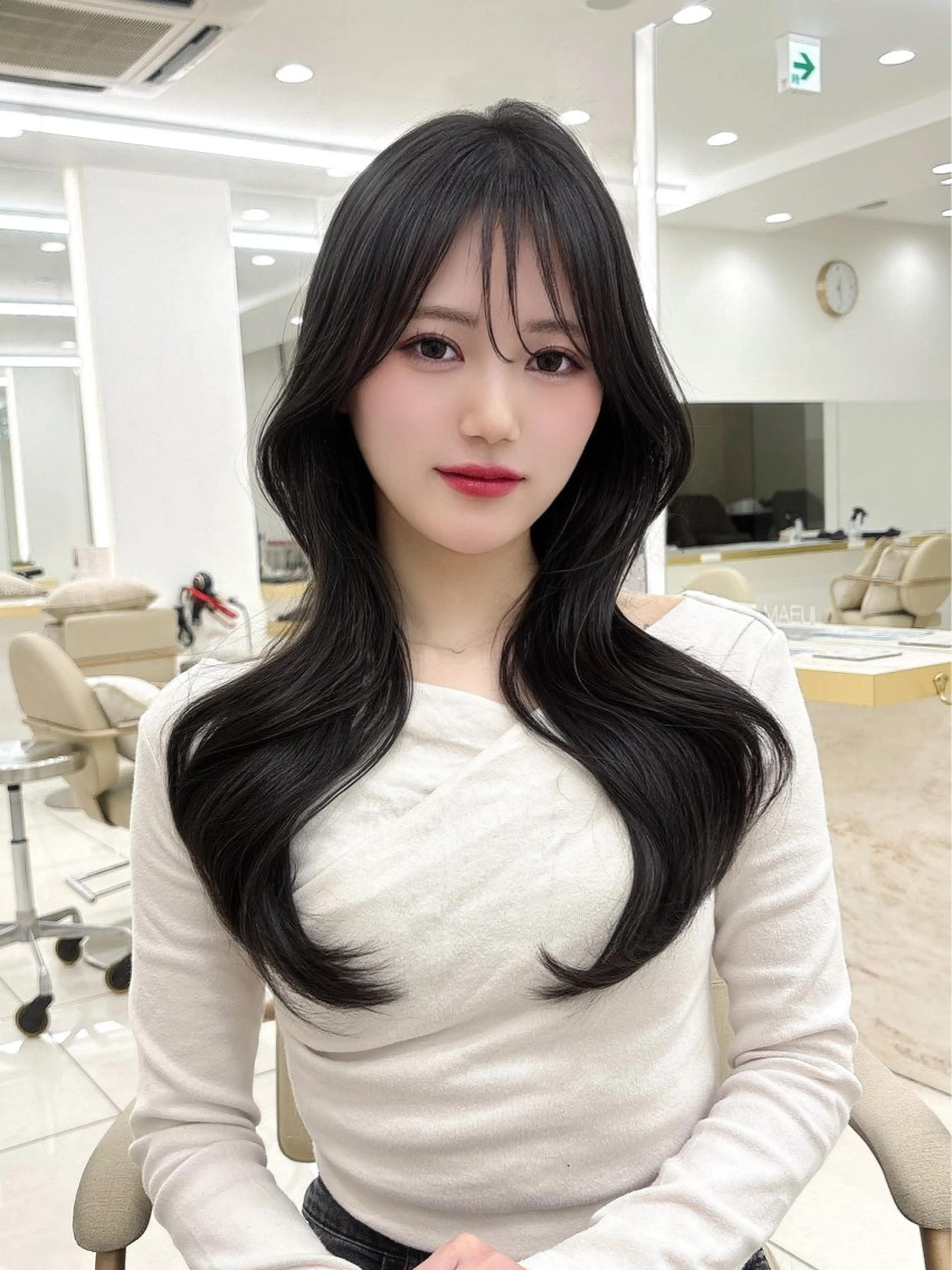 ミディアム 栄/レイヤー/ 津野 こころのヘアスタイル