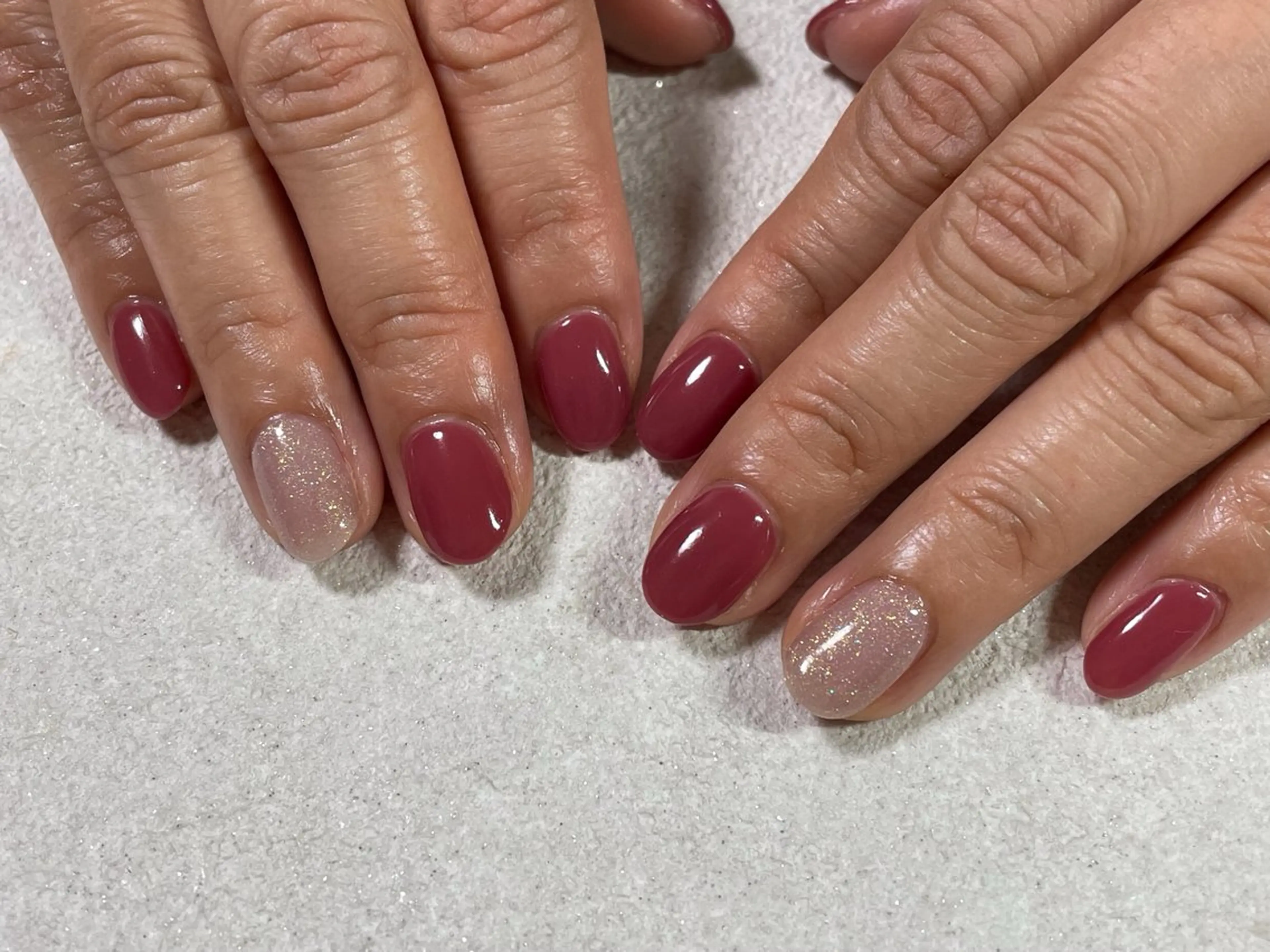 ネイル オーロラネイル フットネイル フレンチネイル ジェルネイル 韓国ネイル ハンドネイル kiki nail 二子玉川のネイルデザイン