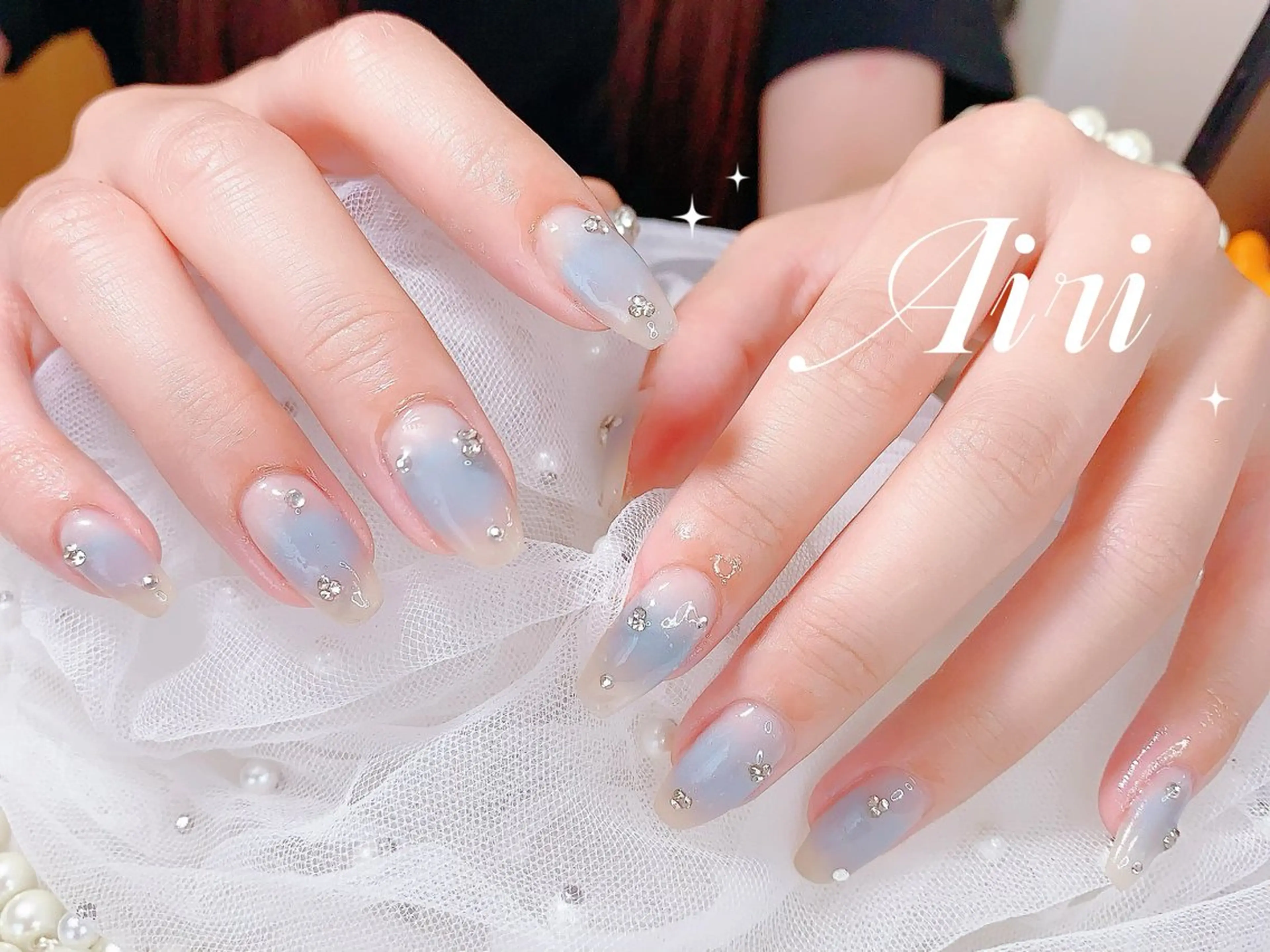 ネイル ハンドネイル ネイルサロンAiri 長さ出し·シンプルのネイルデザイン