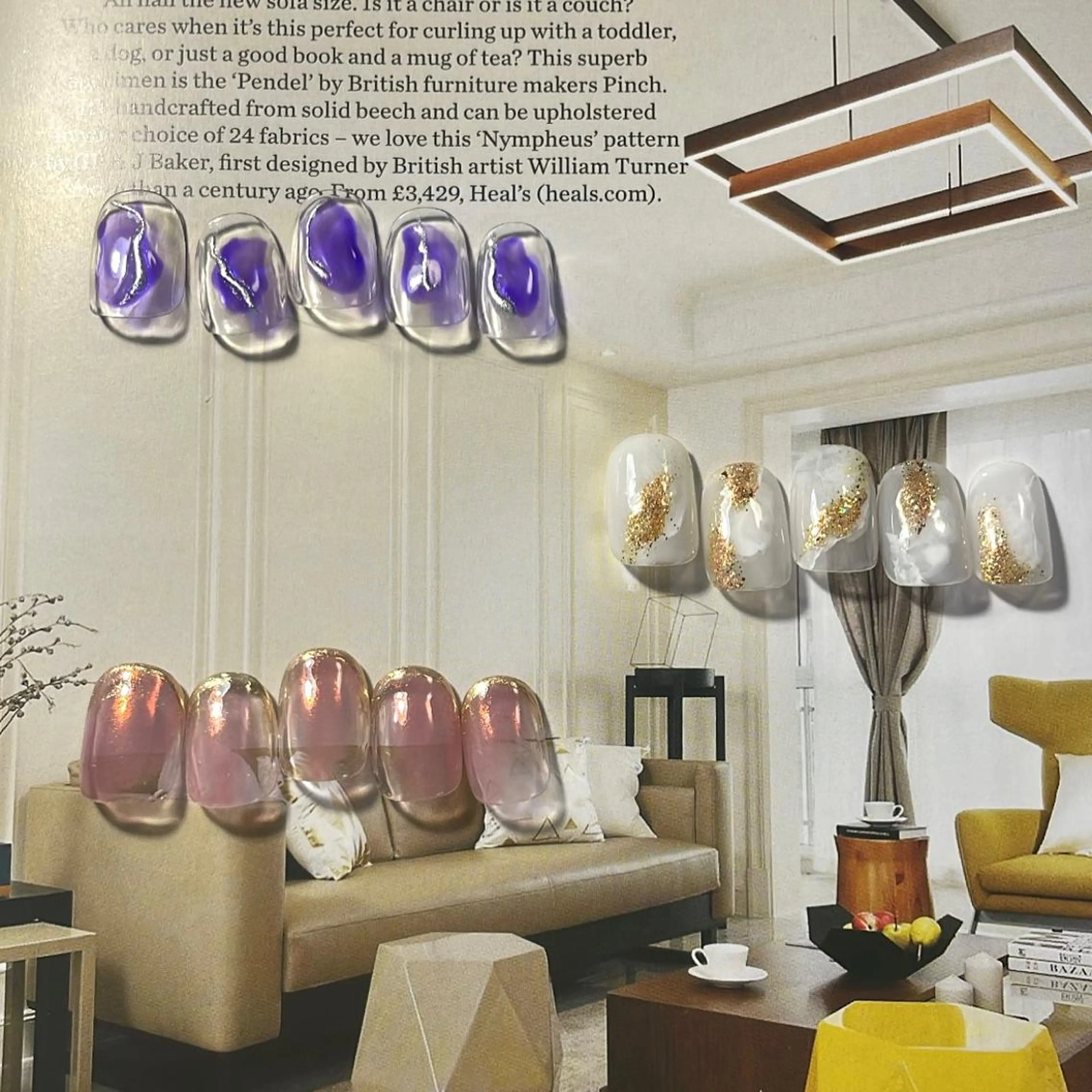 ネイル アートネイル フレンチネイル ゴールド ラメ(グリッター) 大理石ネイル(マーブル) Lofinails ちひろのネイルデザイン