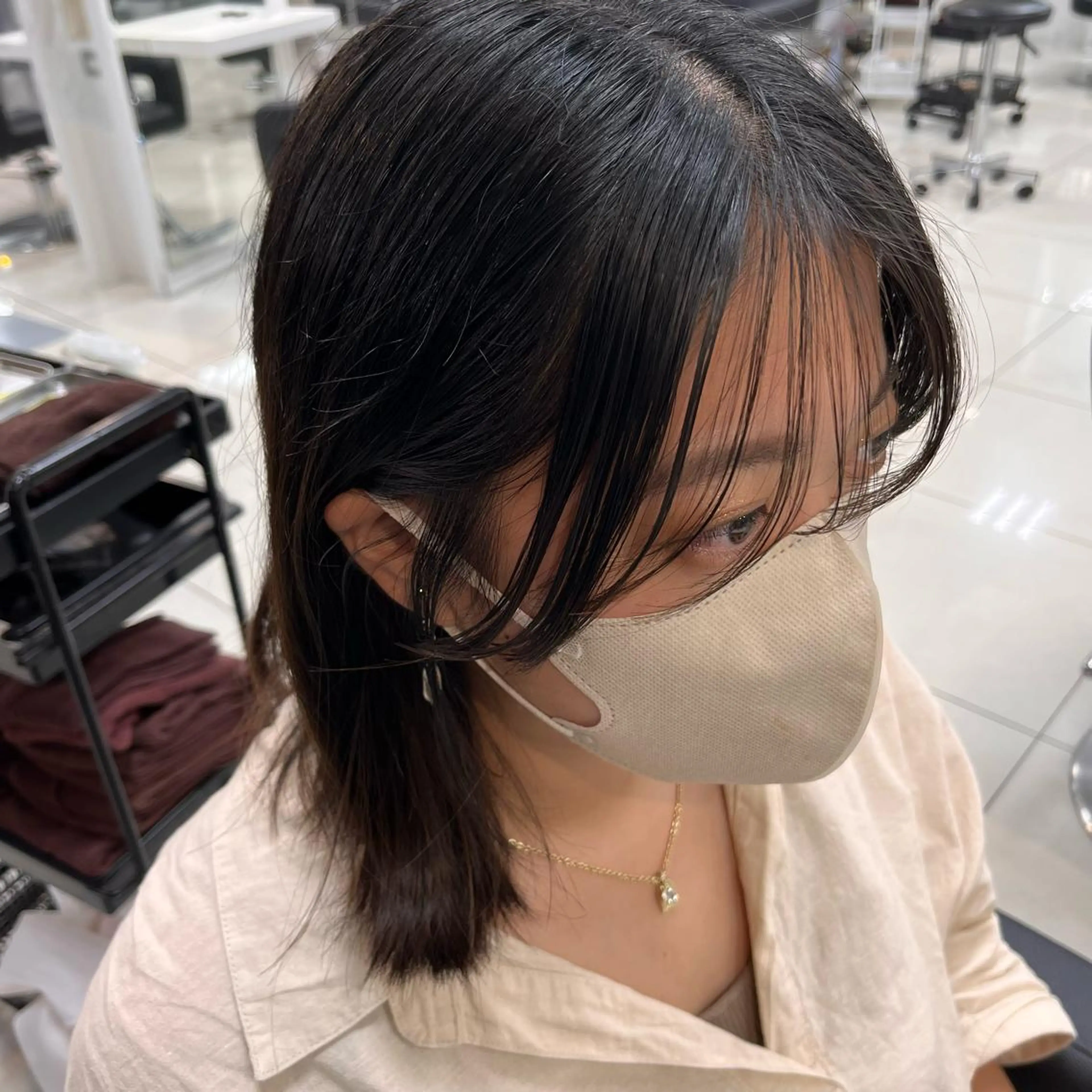 ショート かきあげバング 【センターパート/ マッシュ】ryokaのヘアスタイル