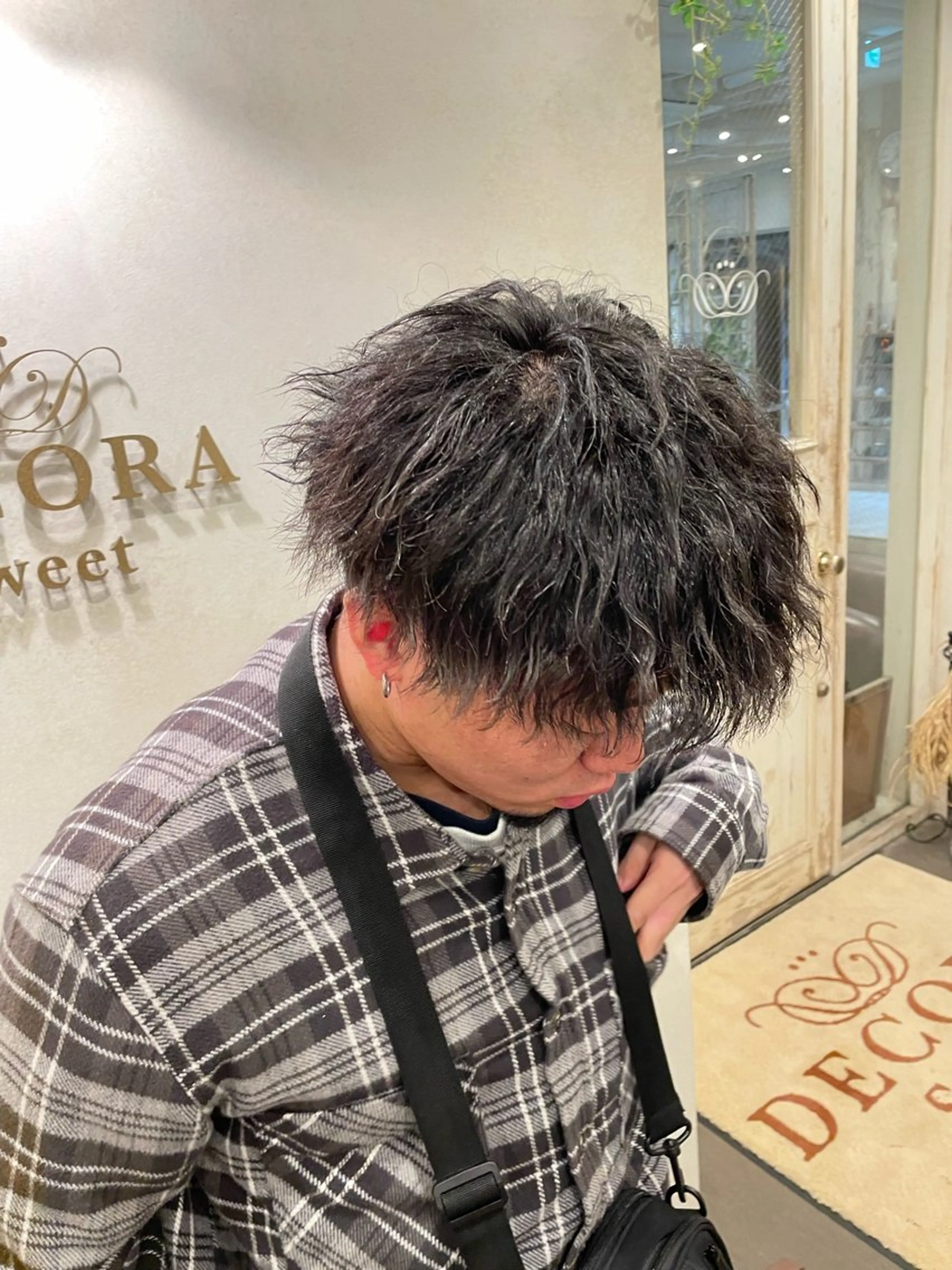 パーマ メンズ メンズカット ボブ/米崎駿也のヘアスタイル