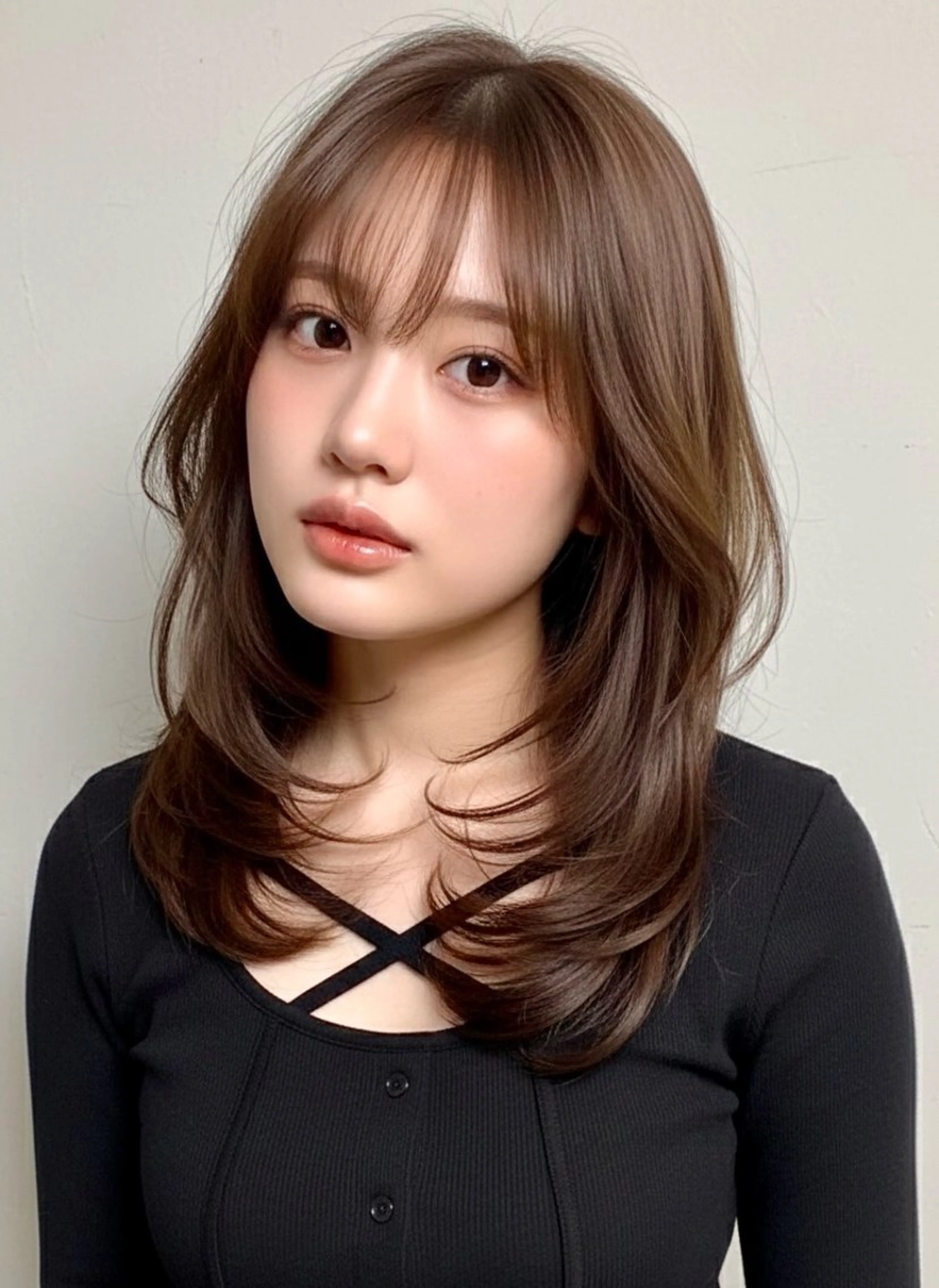 ミディアム 渋谷/ハッシュ レイヤーカット/会田のヘアスタイル