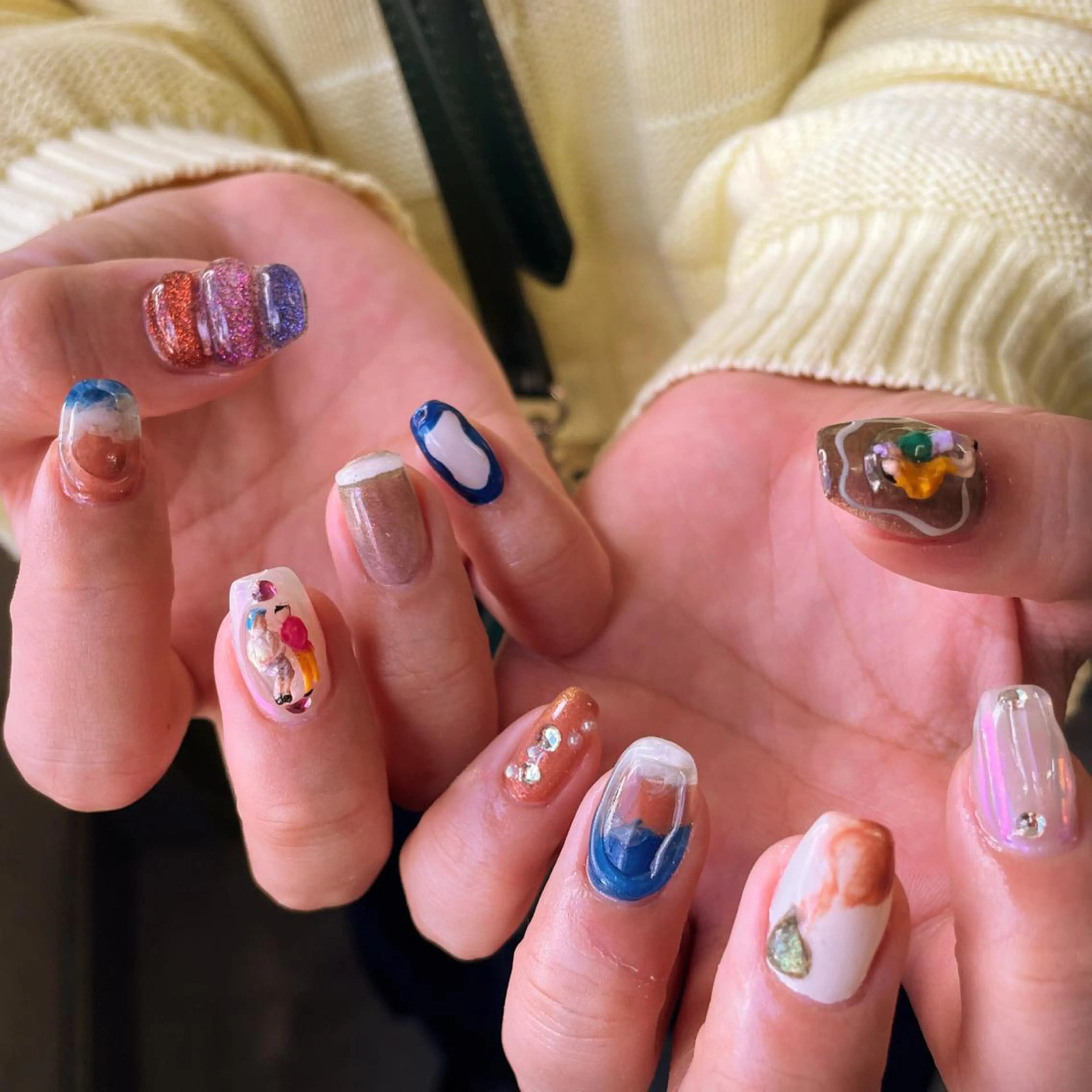 ネイル ハンドネイル フットネイル ゆびノさき茨木店 ニュアンス/アートのネイルデザイン