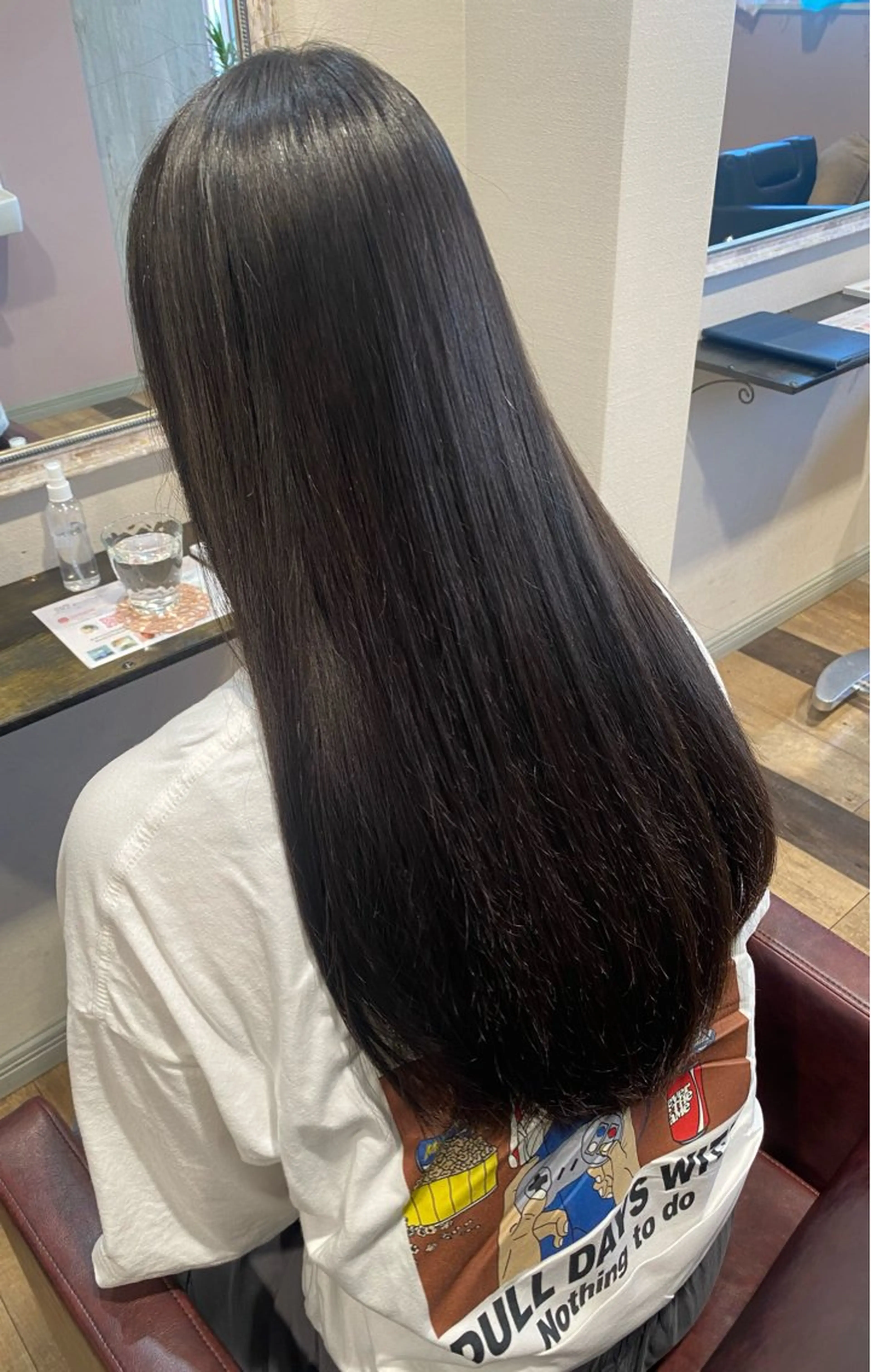 ロング カット 縮毛矯正 あいさ🤍ムラ無しカ ラー🤍のヘアスタイル