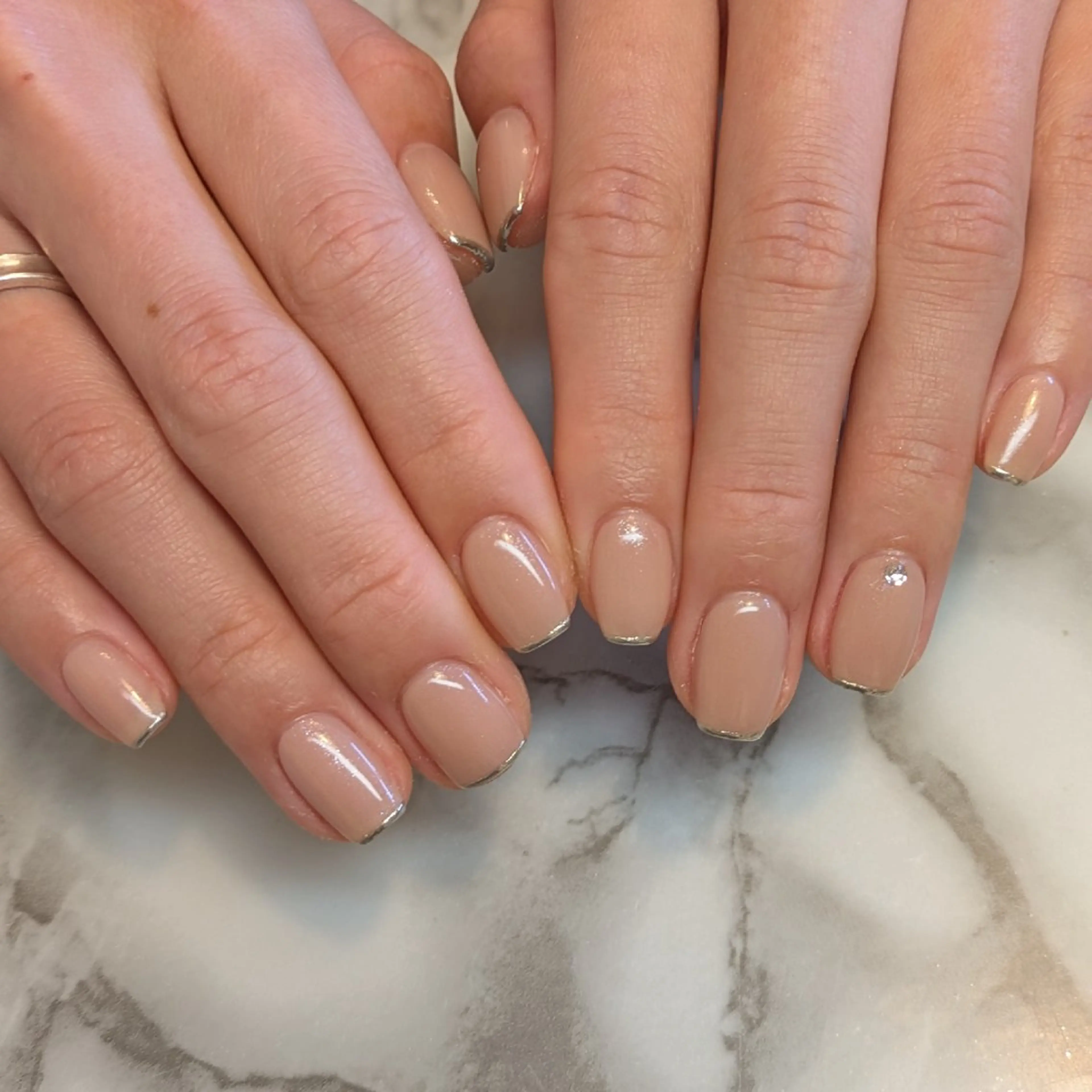 ネイル フレンチネイル ミラーネイル ジェヌインネイル 河内のネイルデザイン