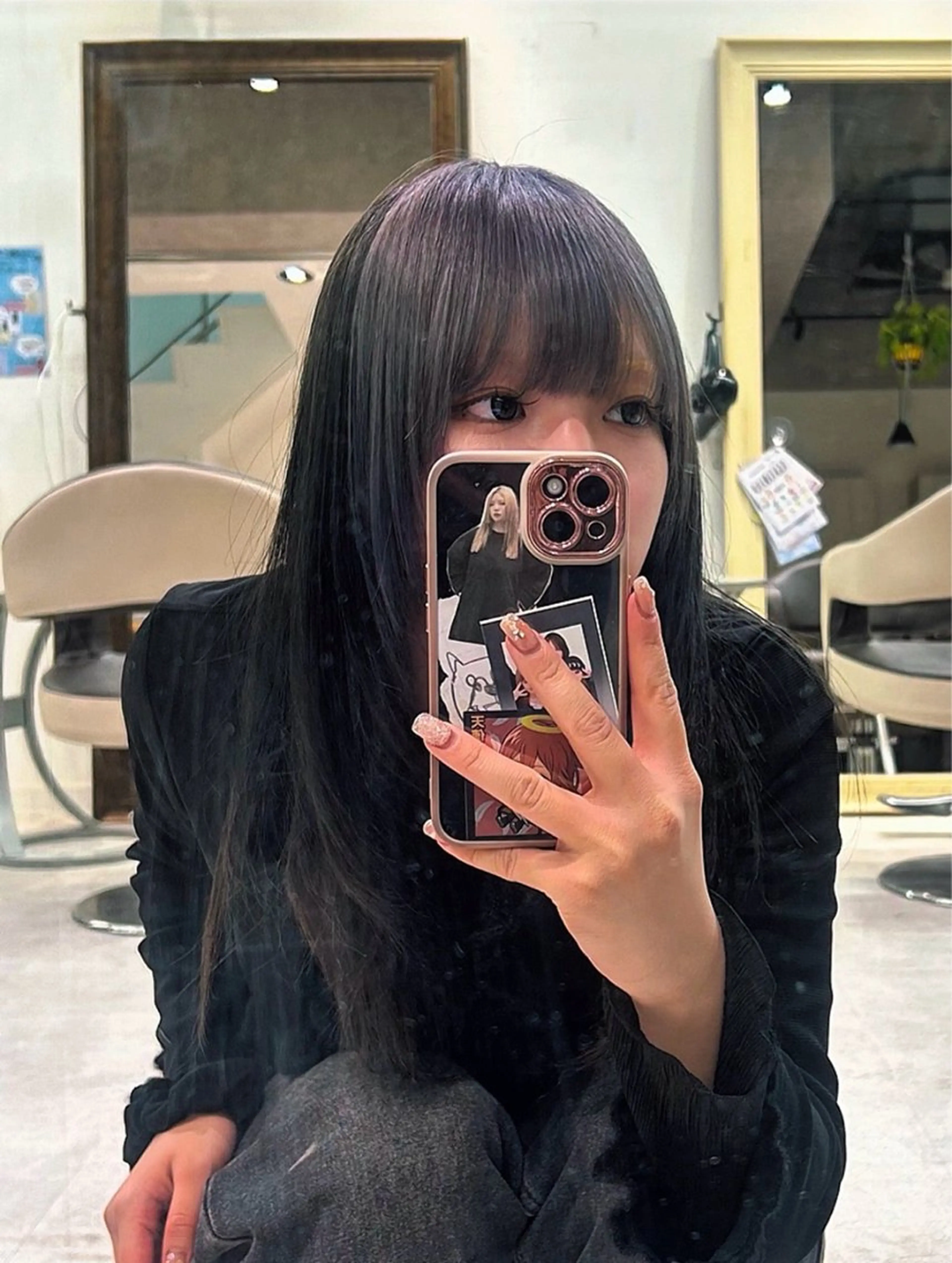 ロング カラー カラー まなみのヘアスタイル