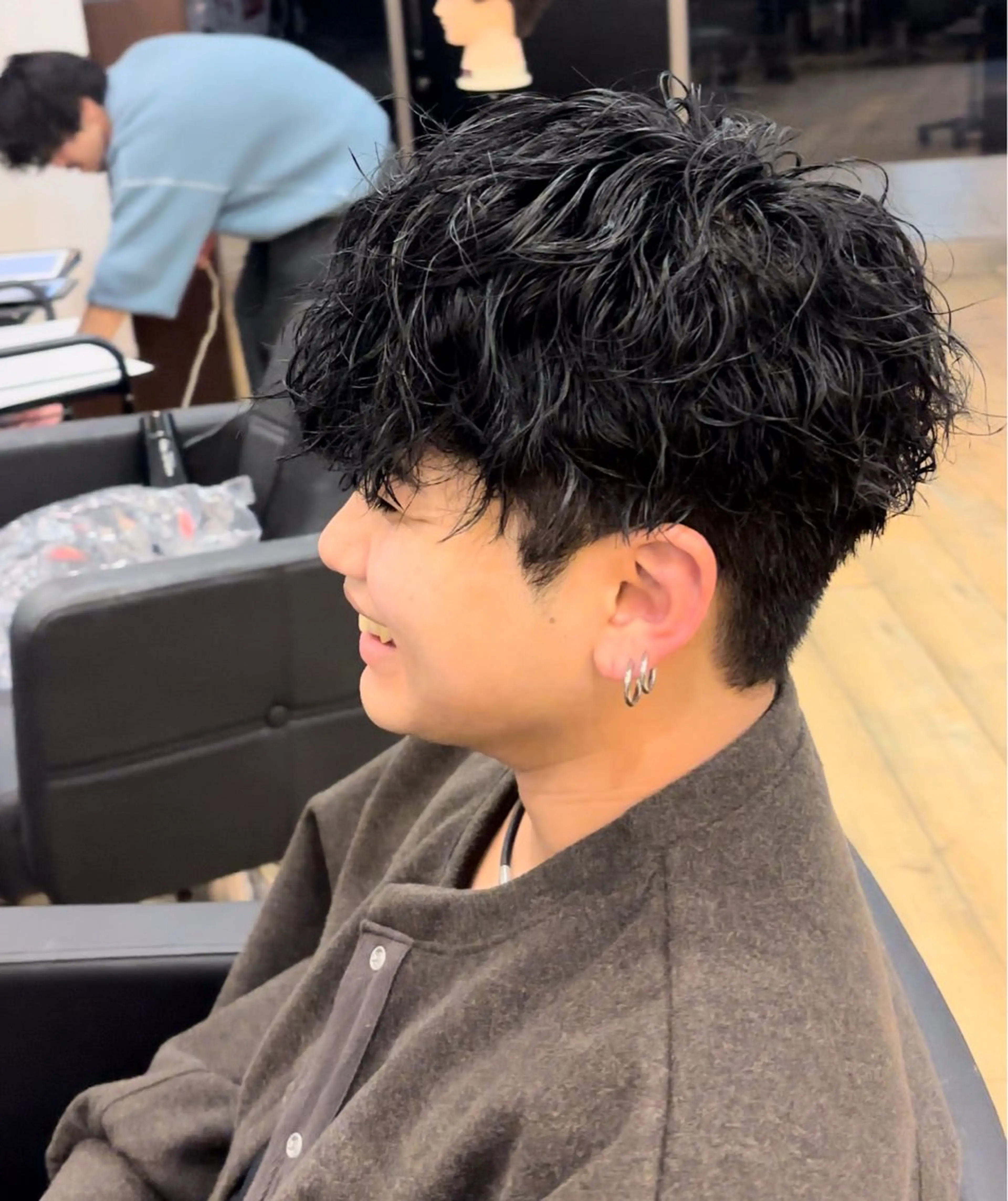 ショート パーマ メンズ メンズパーマ ツイストスパイラルパーマ スパイラルパーマ MEN'S HAIR PERCUT所属・行方 晴貴のヘアスタイル