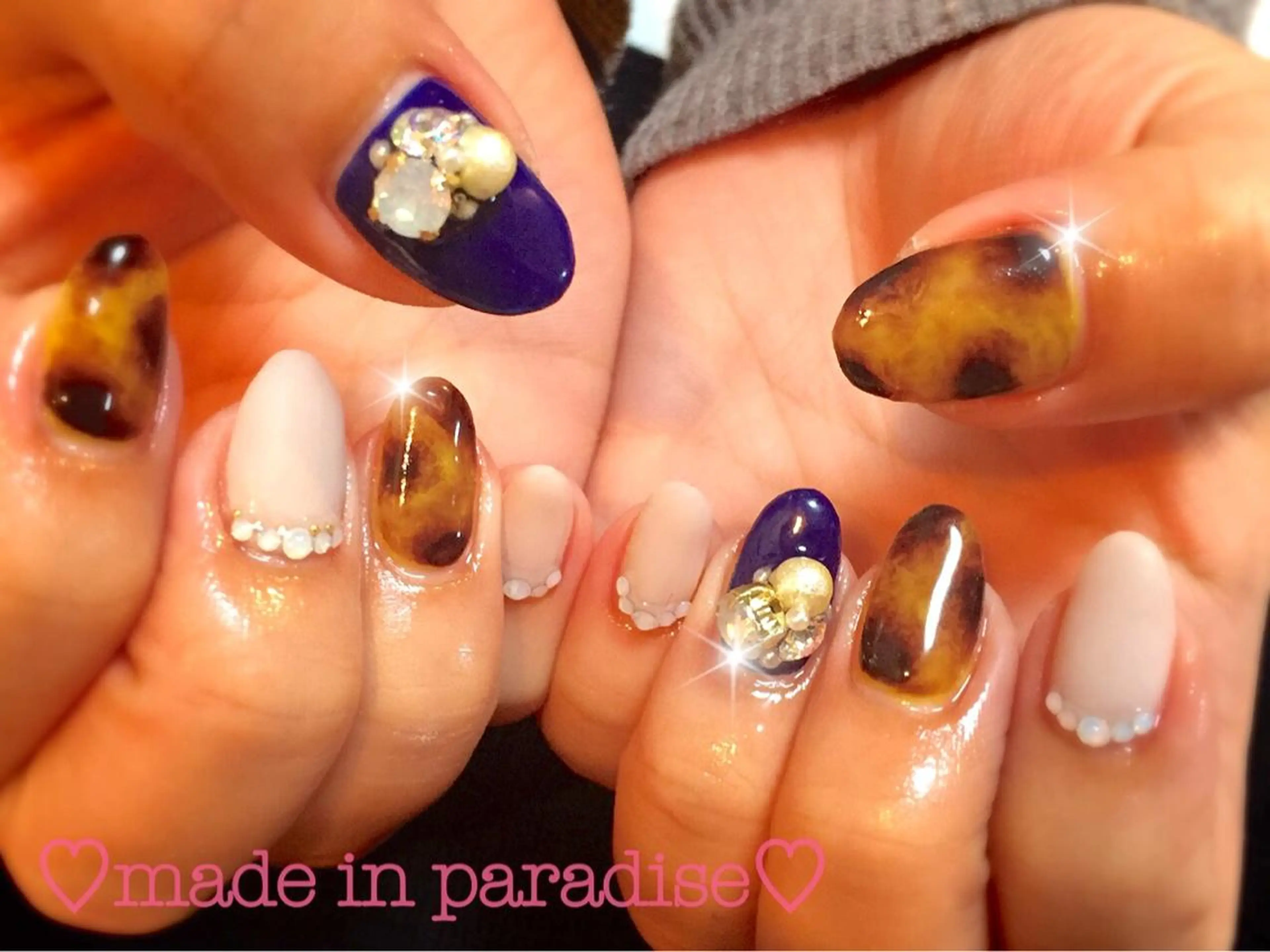 ネイル べっ甲ネイル うるま市サロン Yuko Izawaのネイルデザイン