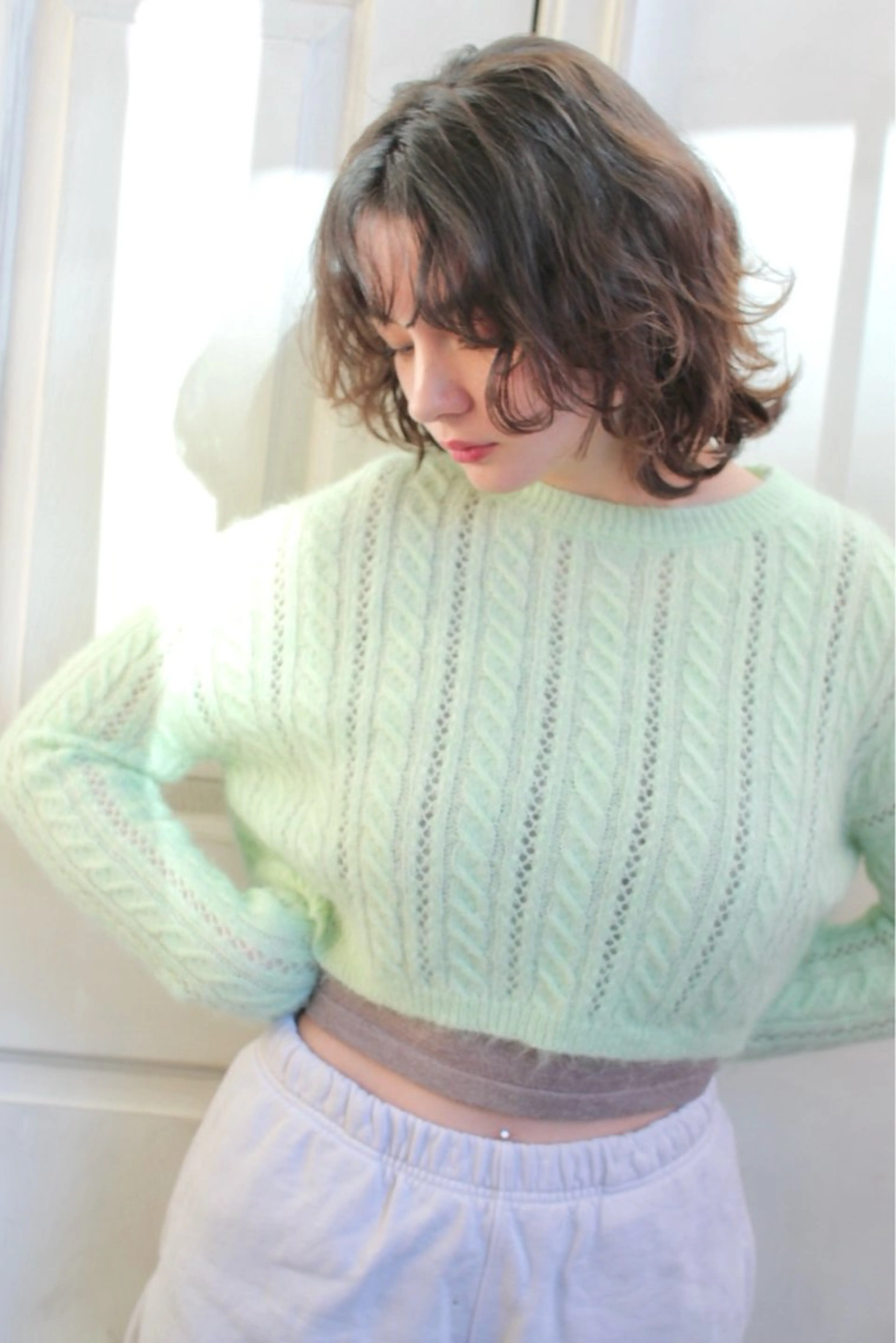 ミディアム パーマ ミディアムパーマ カット パーマ 千 田のヘアスタイル