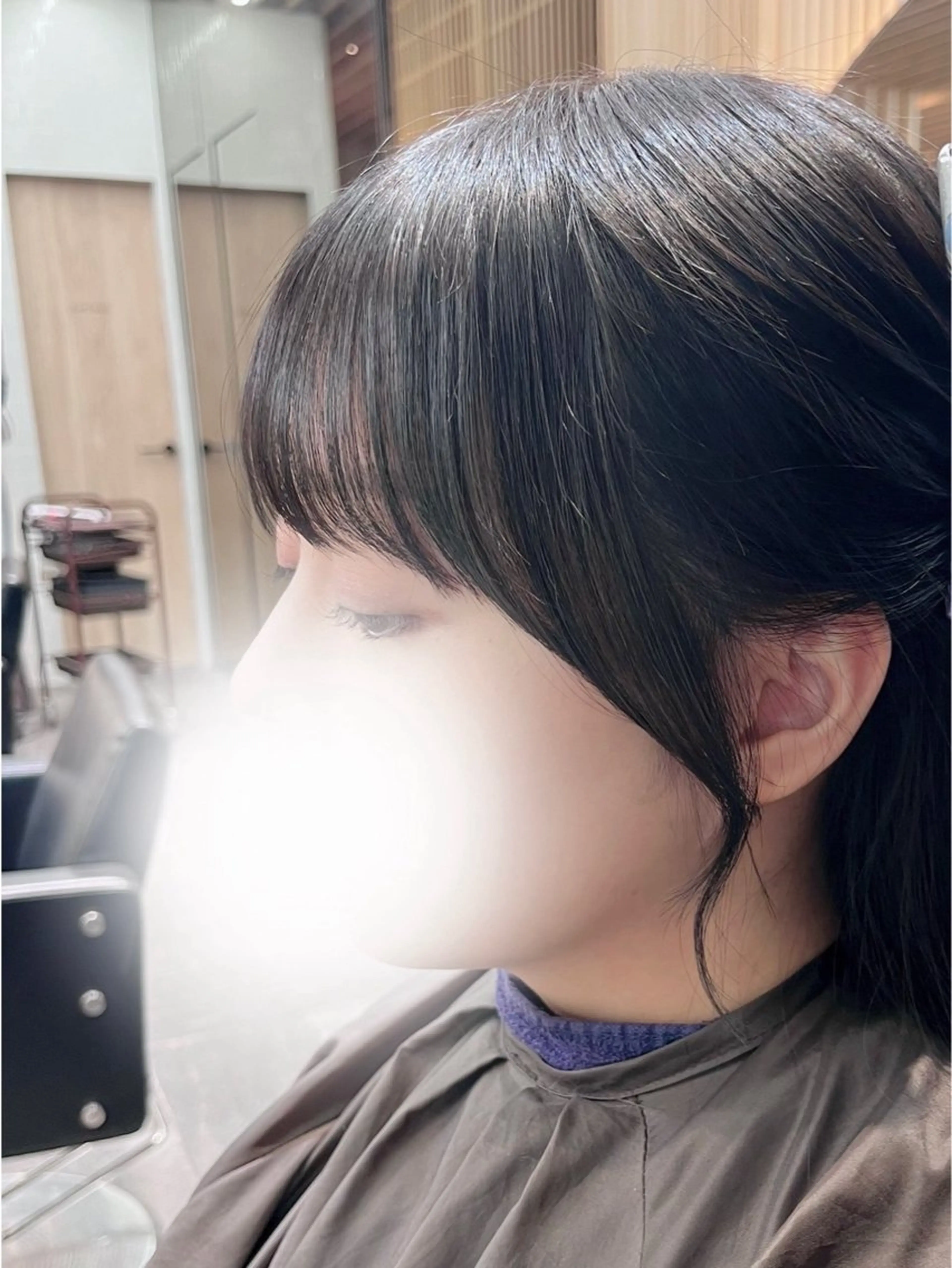 セミロング 顔周りカット カット LATTE所属・𝑺𝒂𝒌𝒊 🩶マンツーマン施術のヘアスタイル