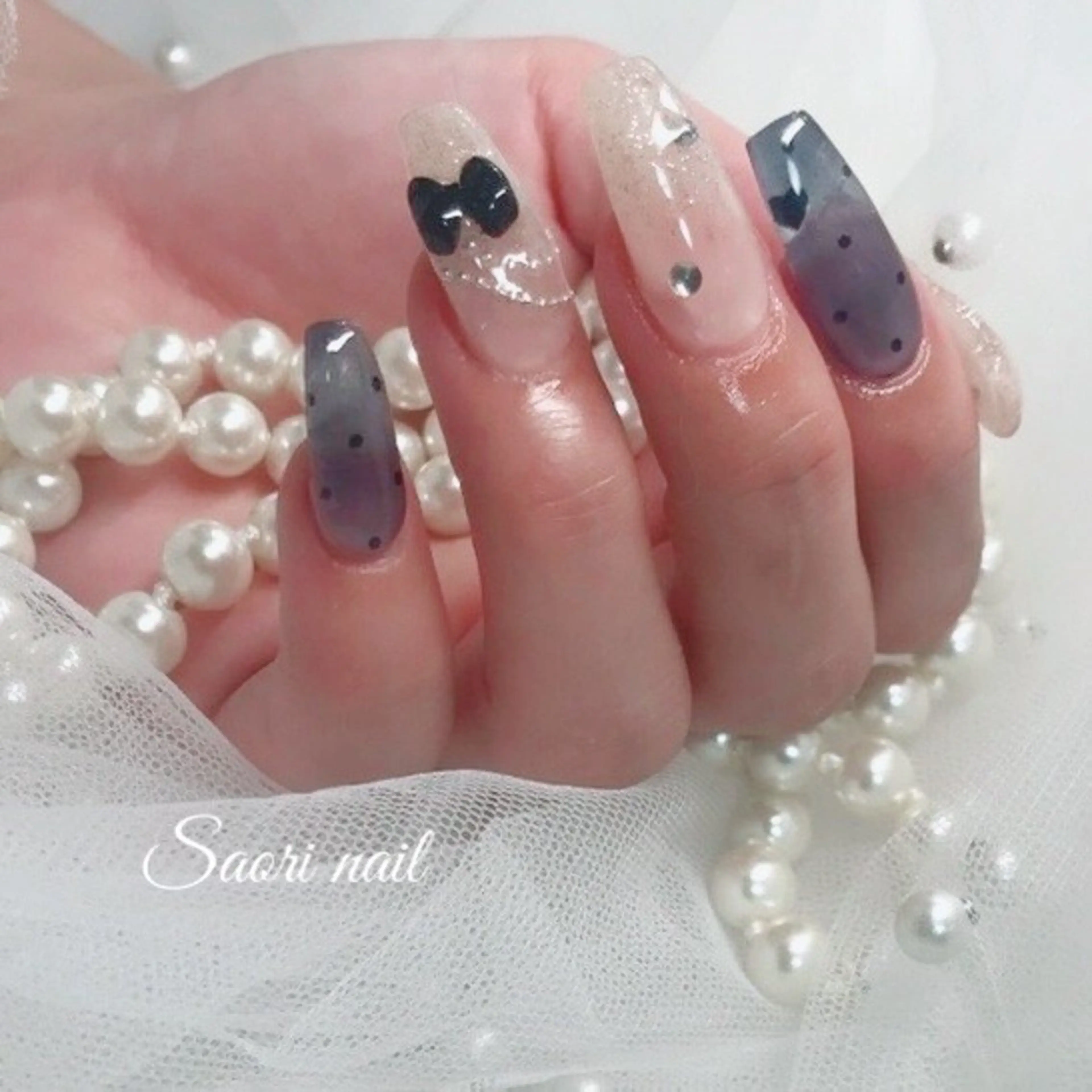ネイル ワンホンネイル 長さだし特化サロン SAORINAILのネイルデザイン
