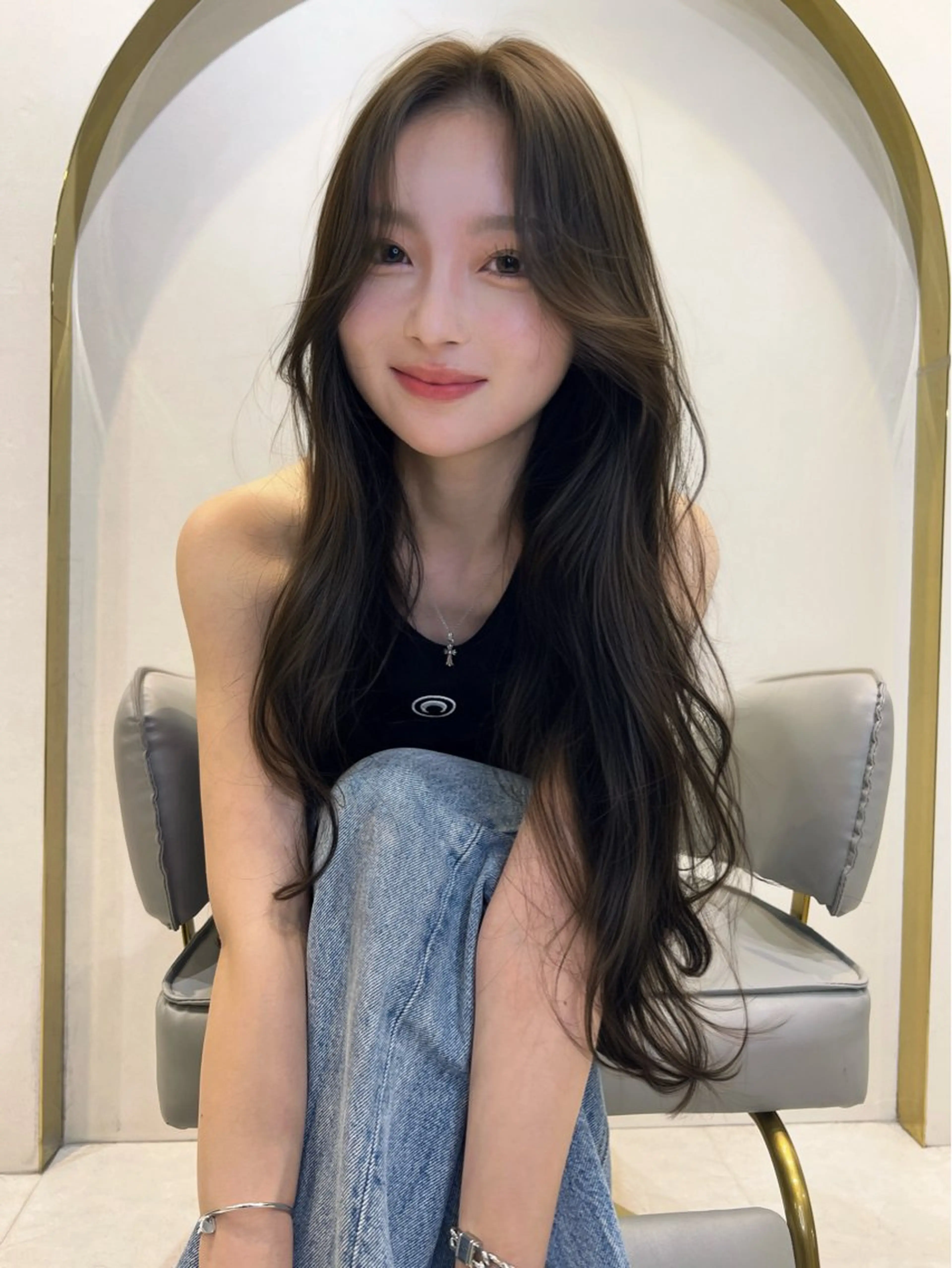 ロング カット ヘアカラー 小田裕也 チャンモリパーマのヘアスタイル