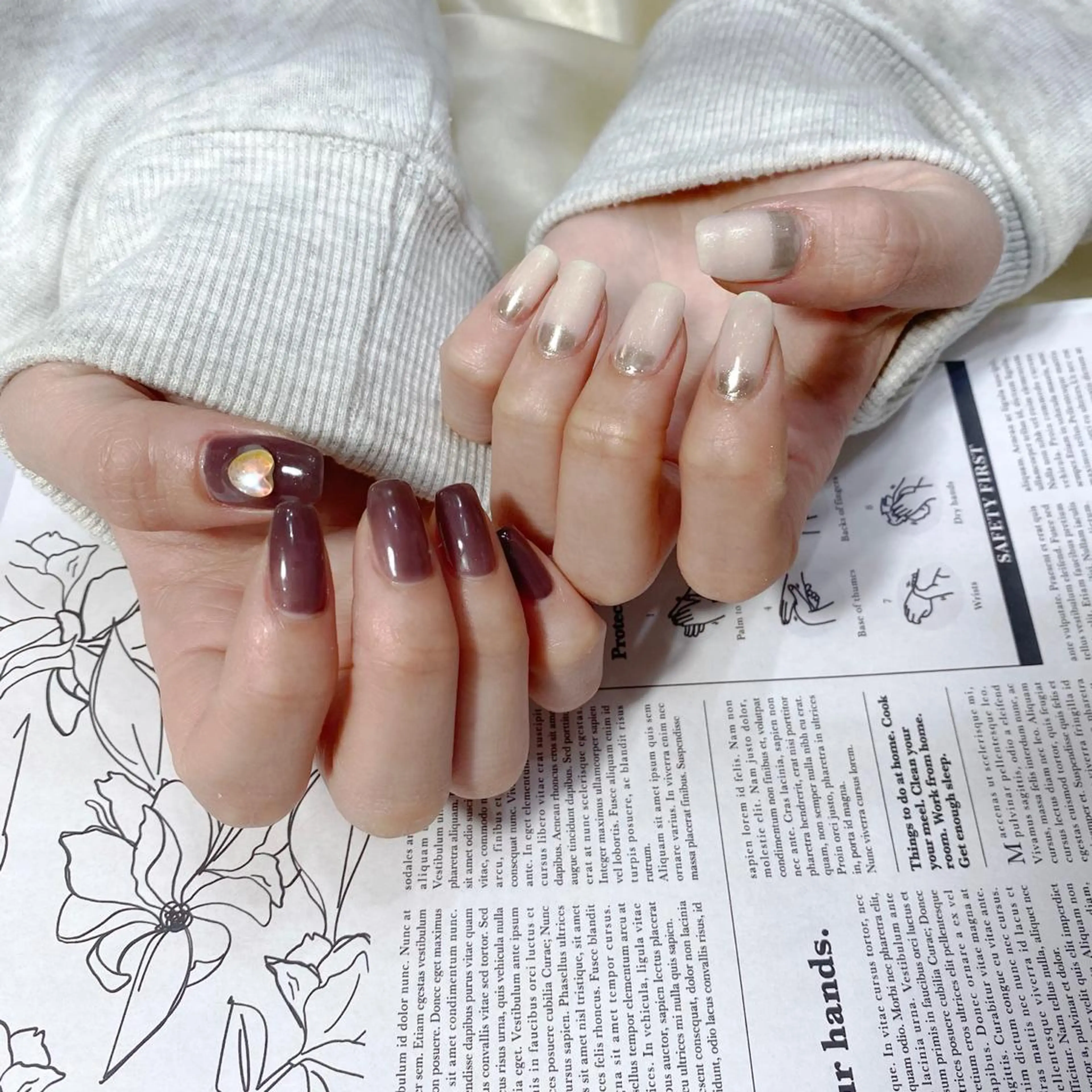 ネイル ミラーネイル エレン 南越谷のネイルデザイン