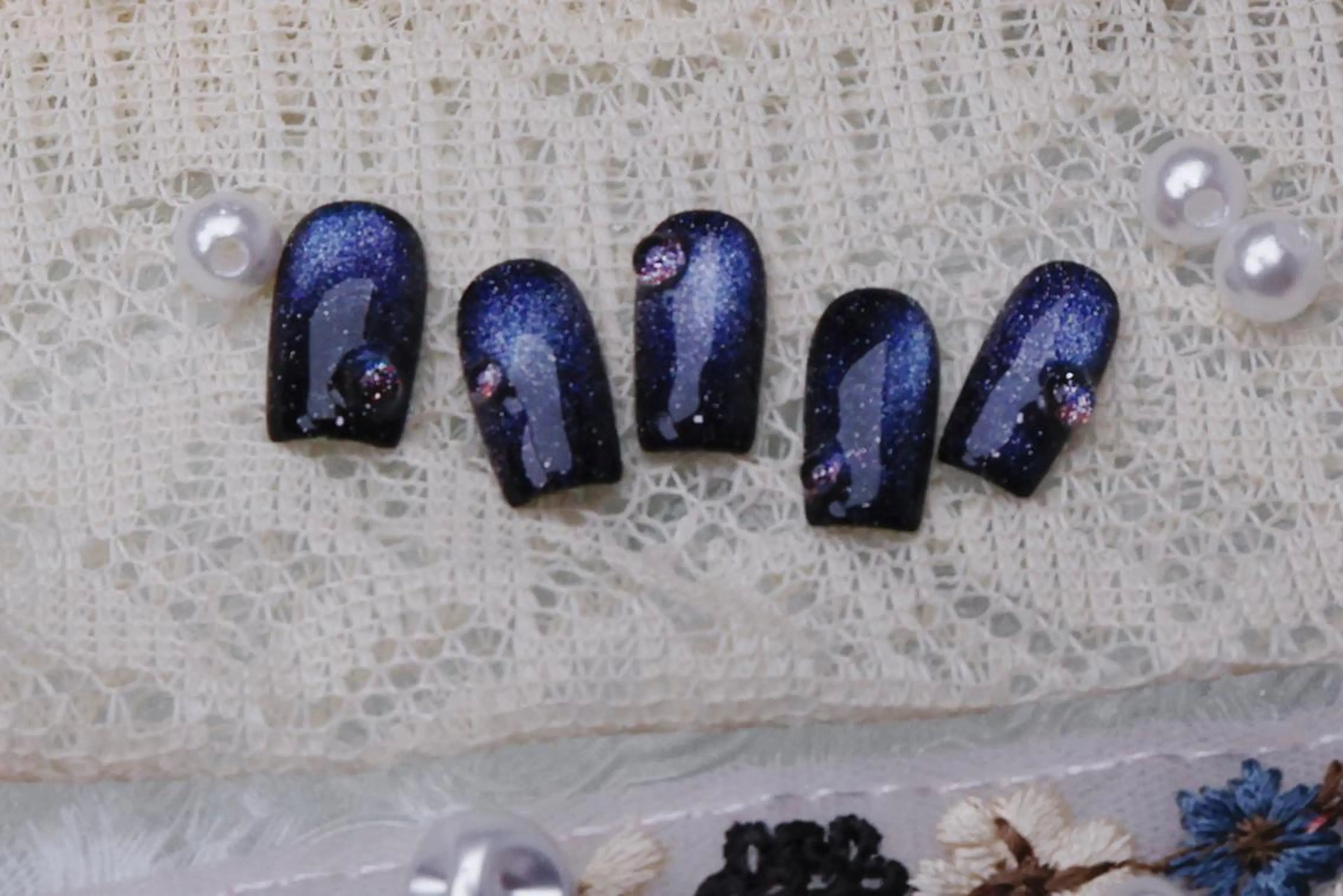 ネイル ハロウィン ロングネイル マグネットネイル スカルプネイル ネイルチップ ハンドネイル MSSugar Nailのネイルデザイン