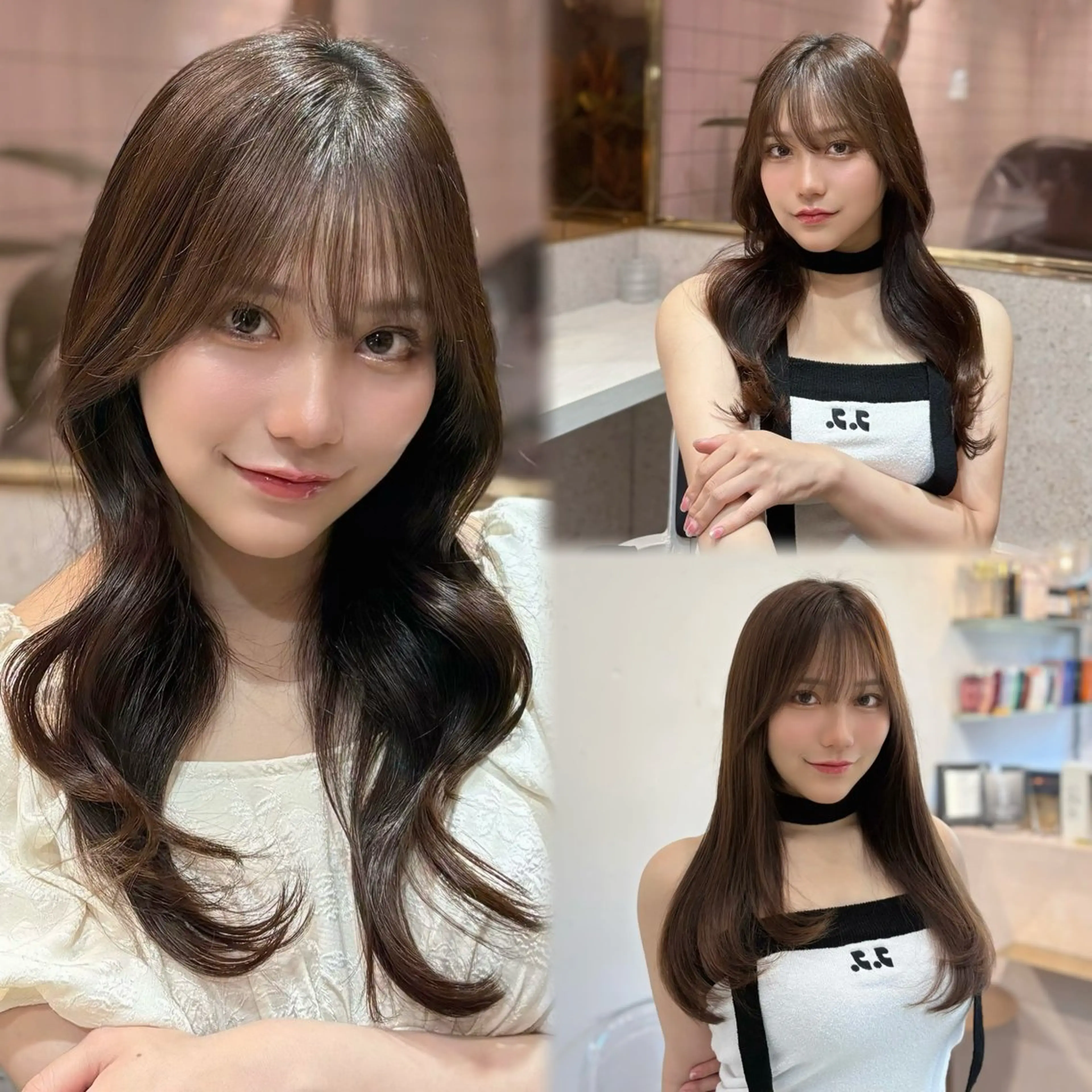 ロング カラー パーマ ヘアアレンジ メンズ キッズ カット ヘアカラー トリートメント 新宿/小顔レイヤー/ 顔まわり/西慶太朗のヘアスタイル