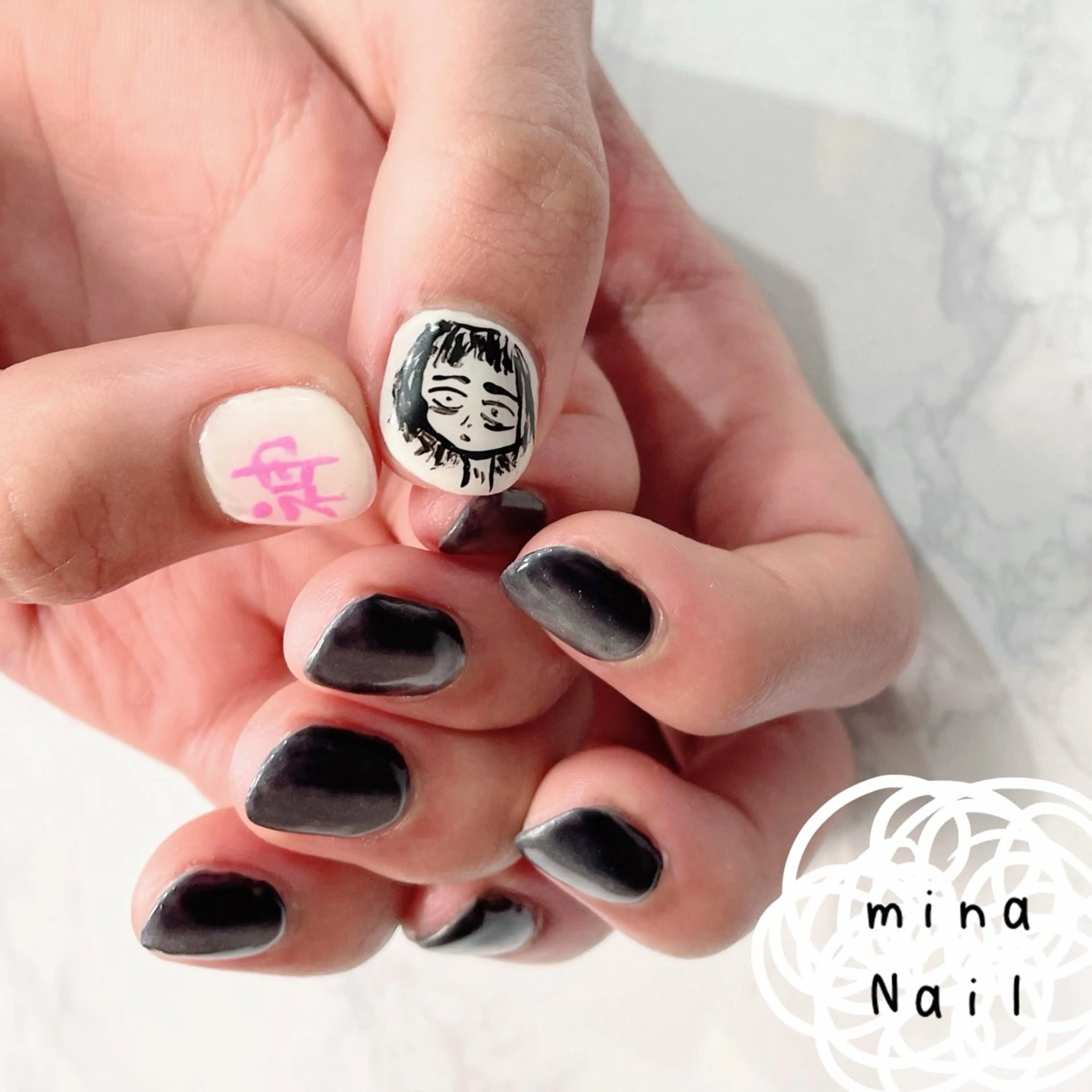 ネイル マグネットネイル メンズネイル mina Nailのネイルデザイン