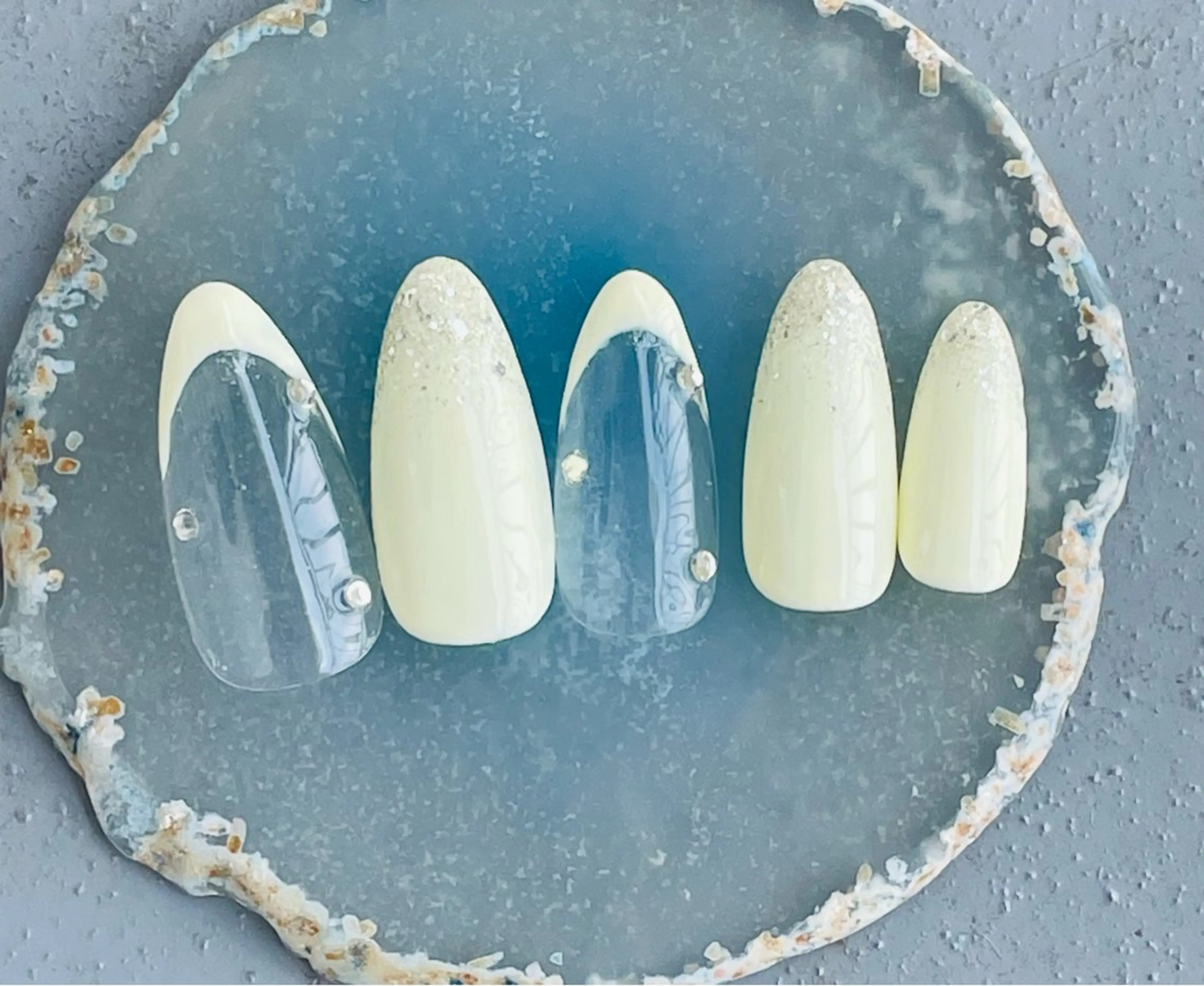 フレンチ4本×ラメグラの写真