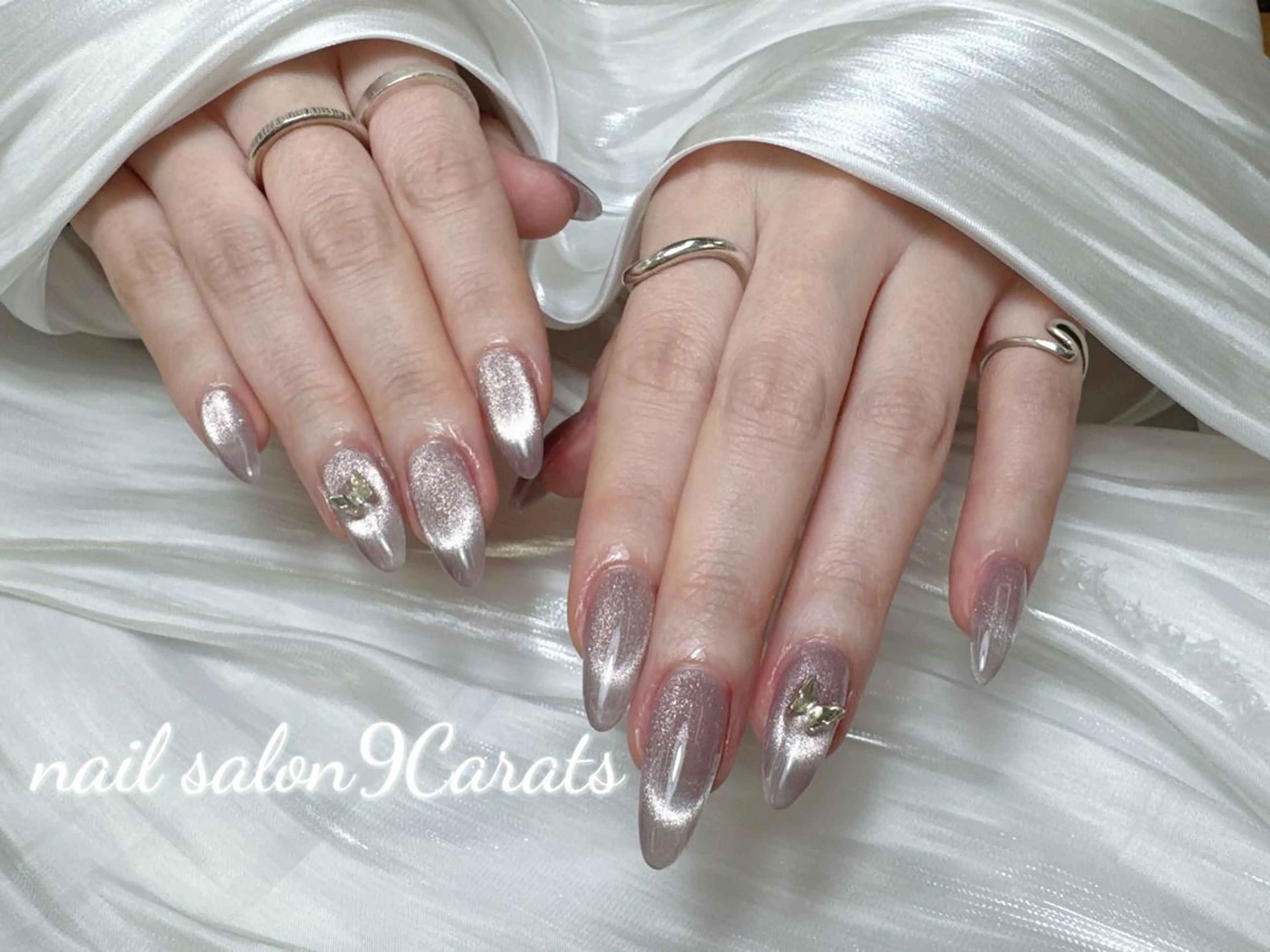 ネイル 💜ワンホンネイル ナインカラット💎のネイルデザイン