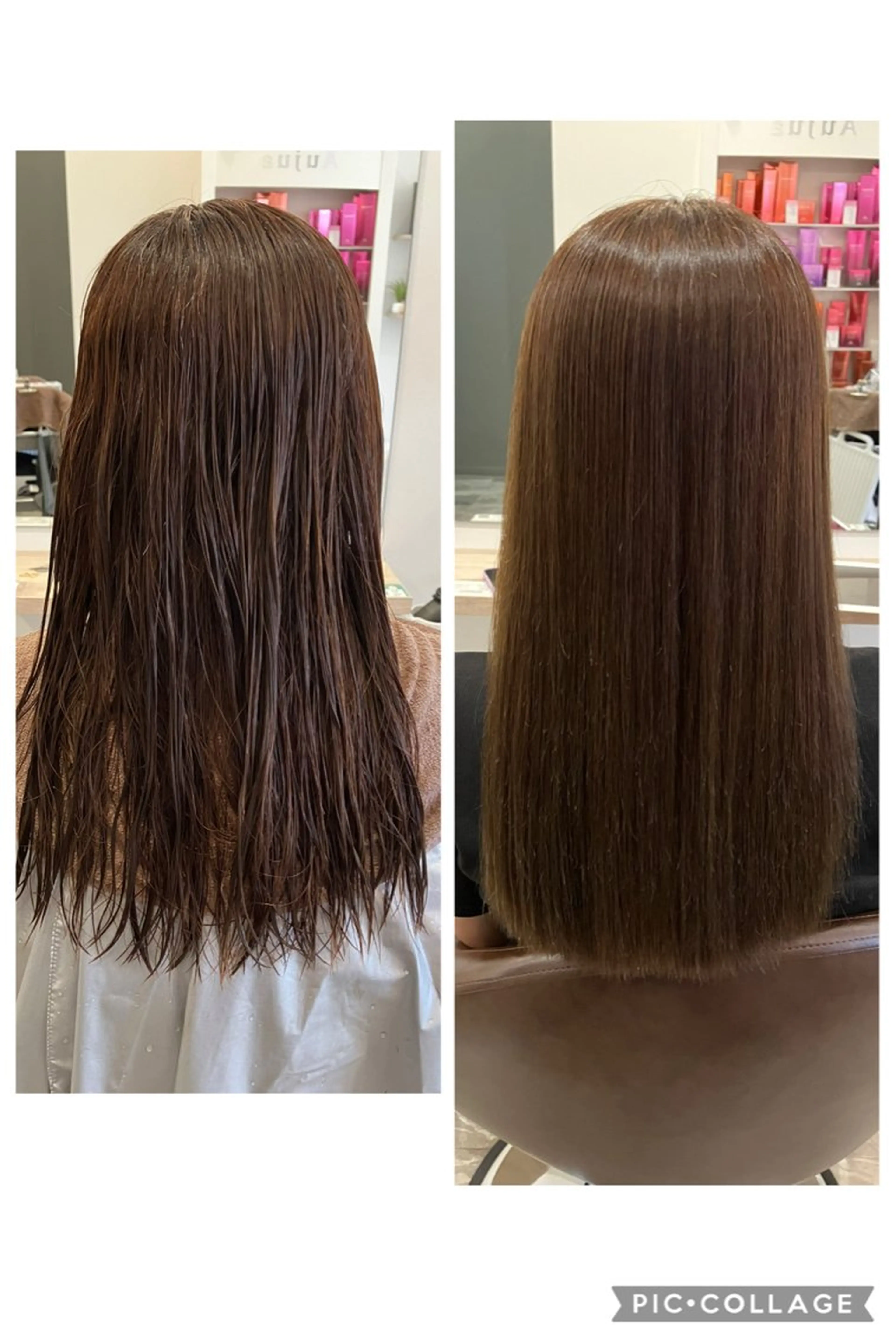 セミロング カラー パーマ ブリーチ 髪質改善 縮毛矯正 ブリーチ&ストレート 長谷川勇人のヘアスタイル