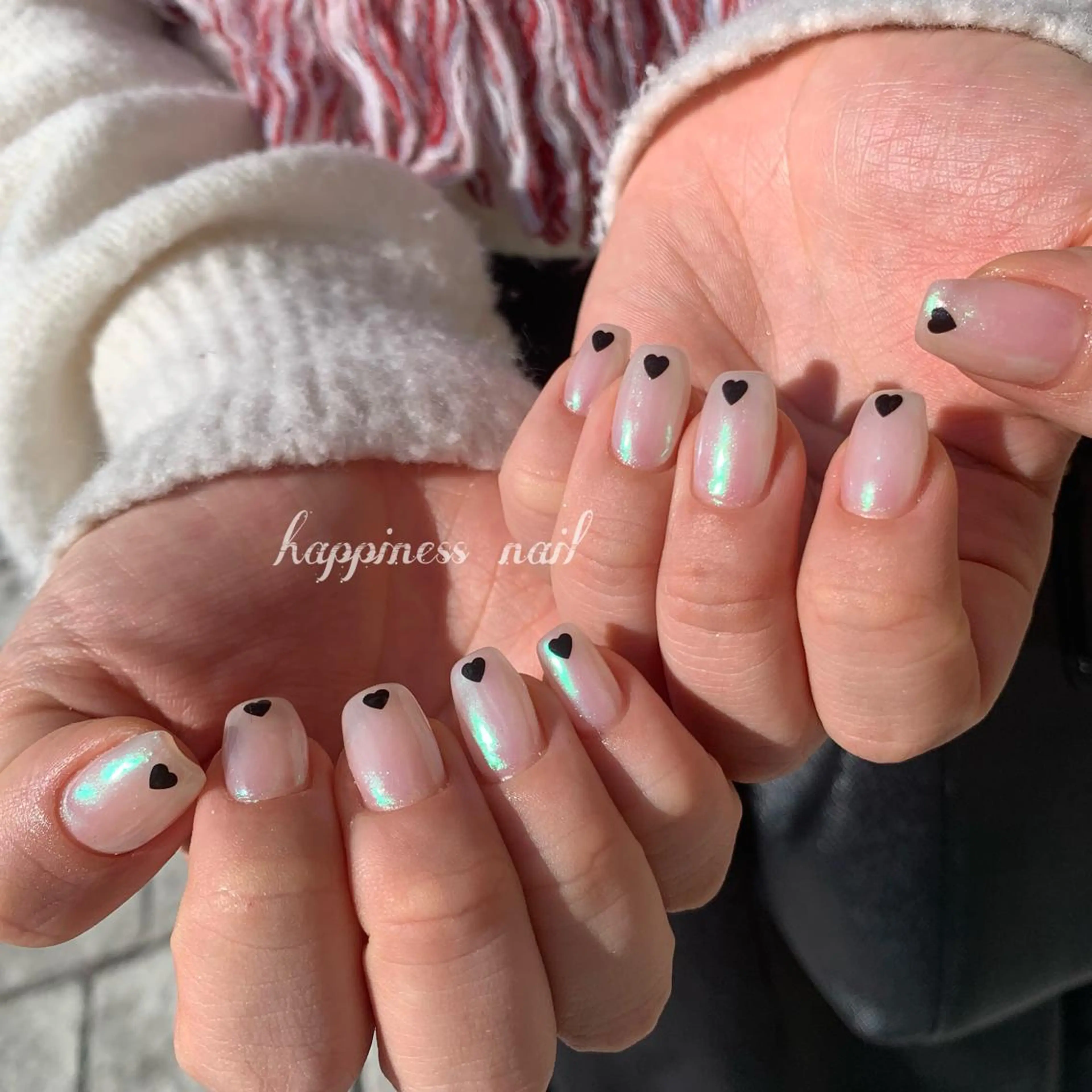 ネイル スカルプネイル バレンタイン happiness nailのネイルデザイン