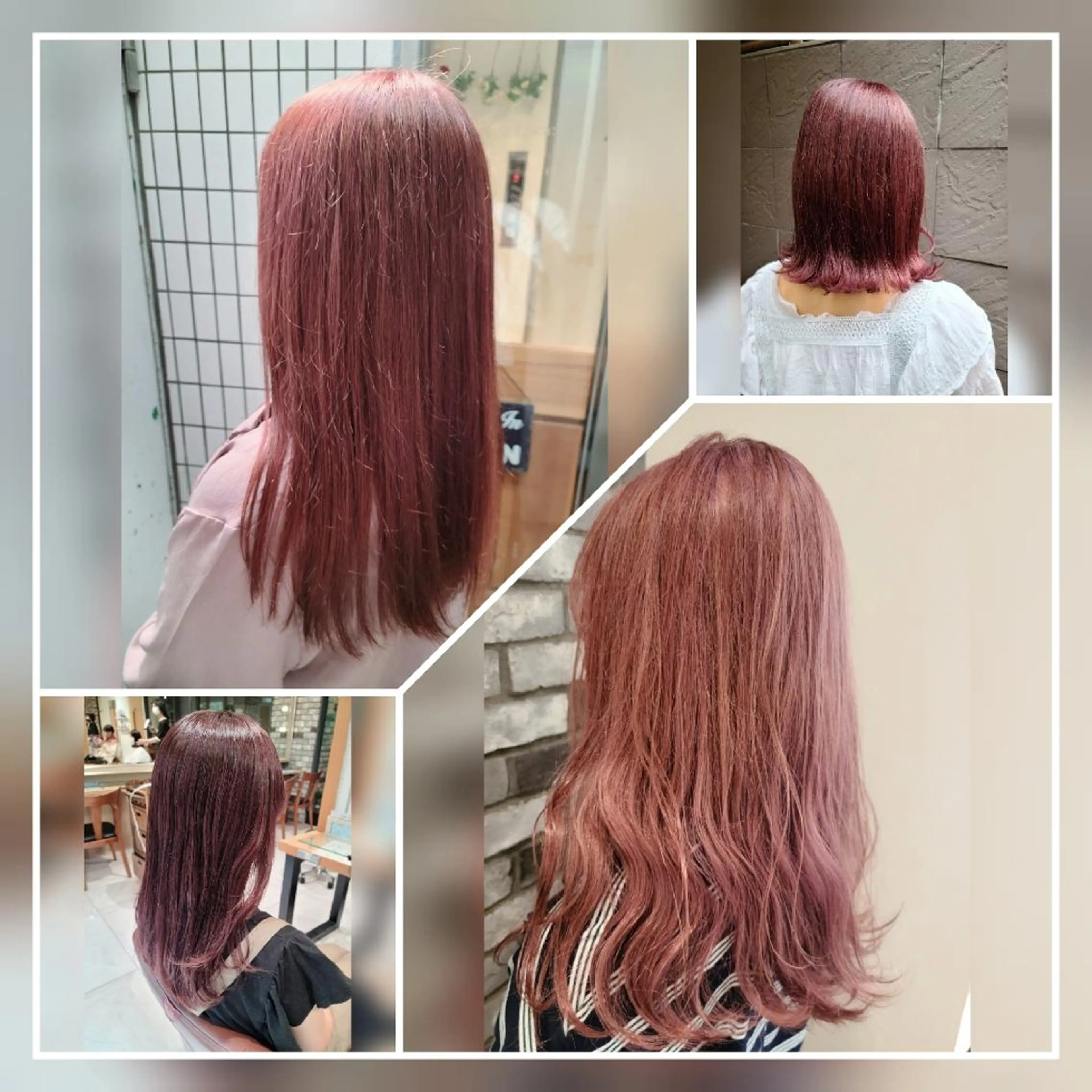 セミロング カラー ベージュカラー ボルドーカラー ラベンダーカラー ラベンダーピンク ピンクカラー [Lil by  JIL BLAN]所属・田中 孝征のヘアスタイル