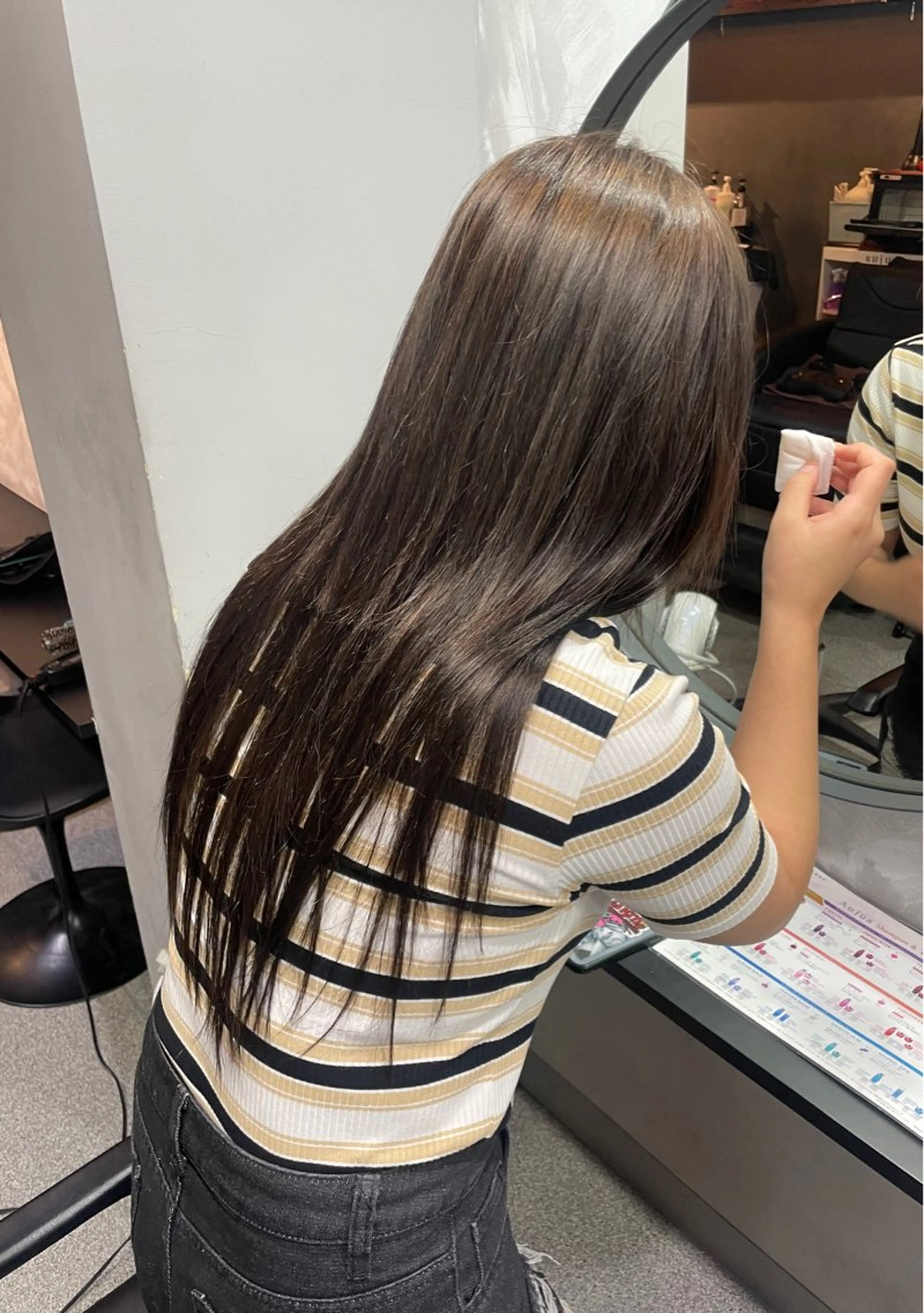 💫カット無料💫馴染ませカラー+最高級シールエクステ60本¥23900の写真