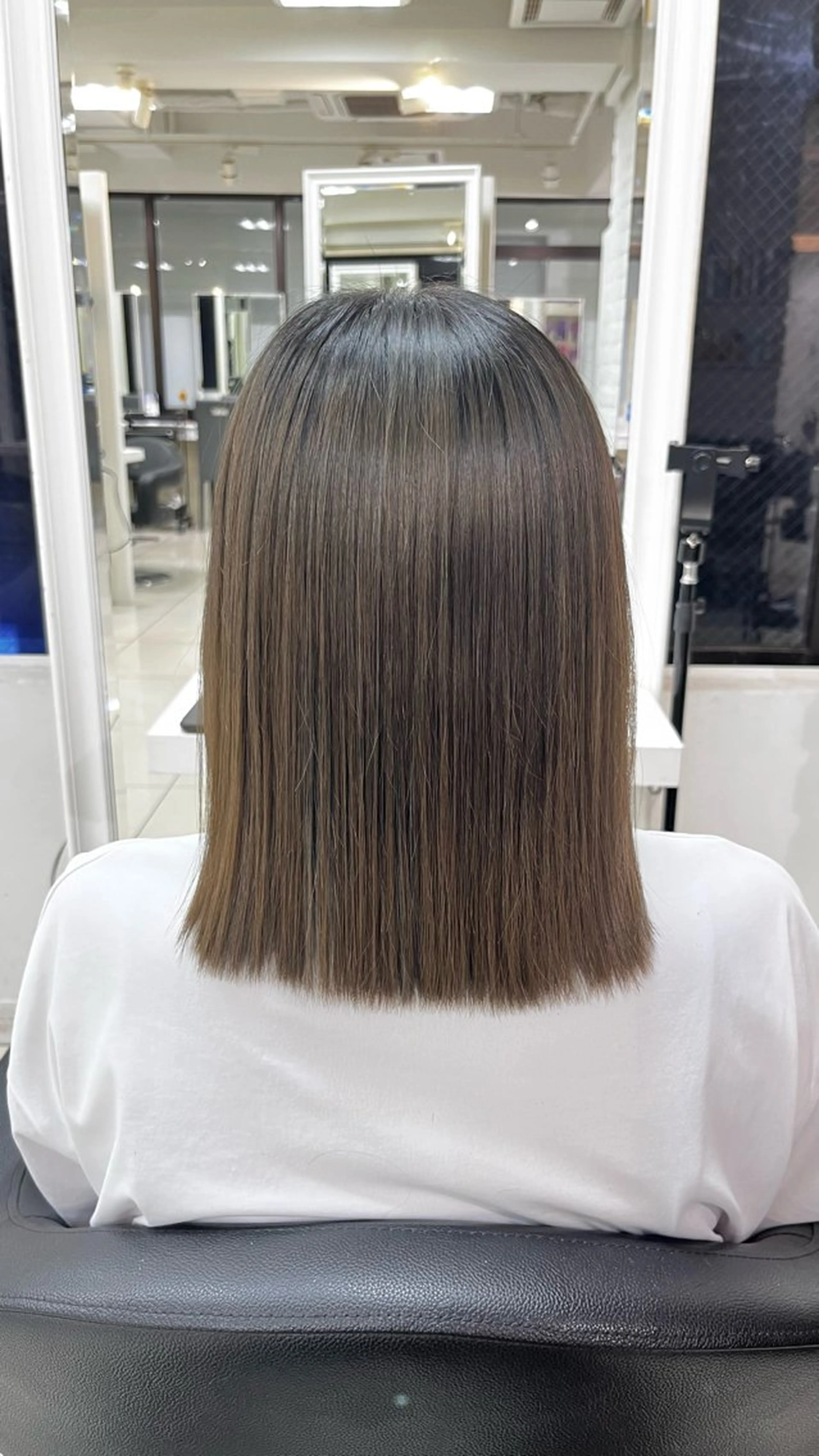 ミディアム パーマ 縮毛矯正 カット 縮毛矯正 縮毛矯正指名No.1 艶カラー/SHIMAのヘアスタイル