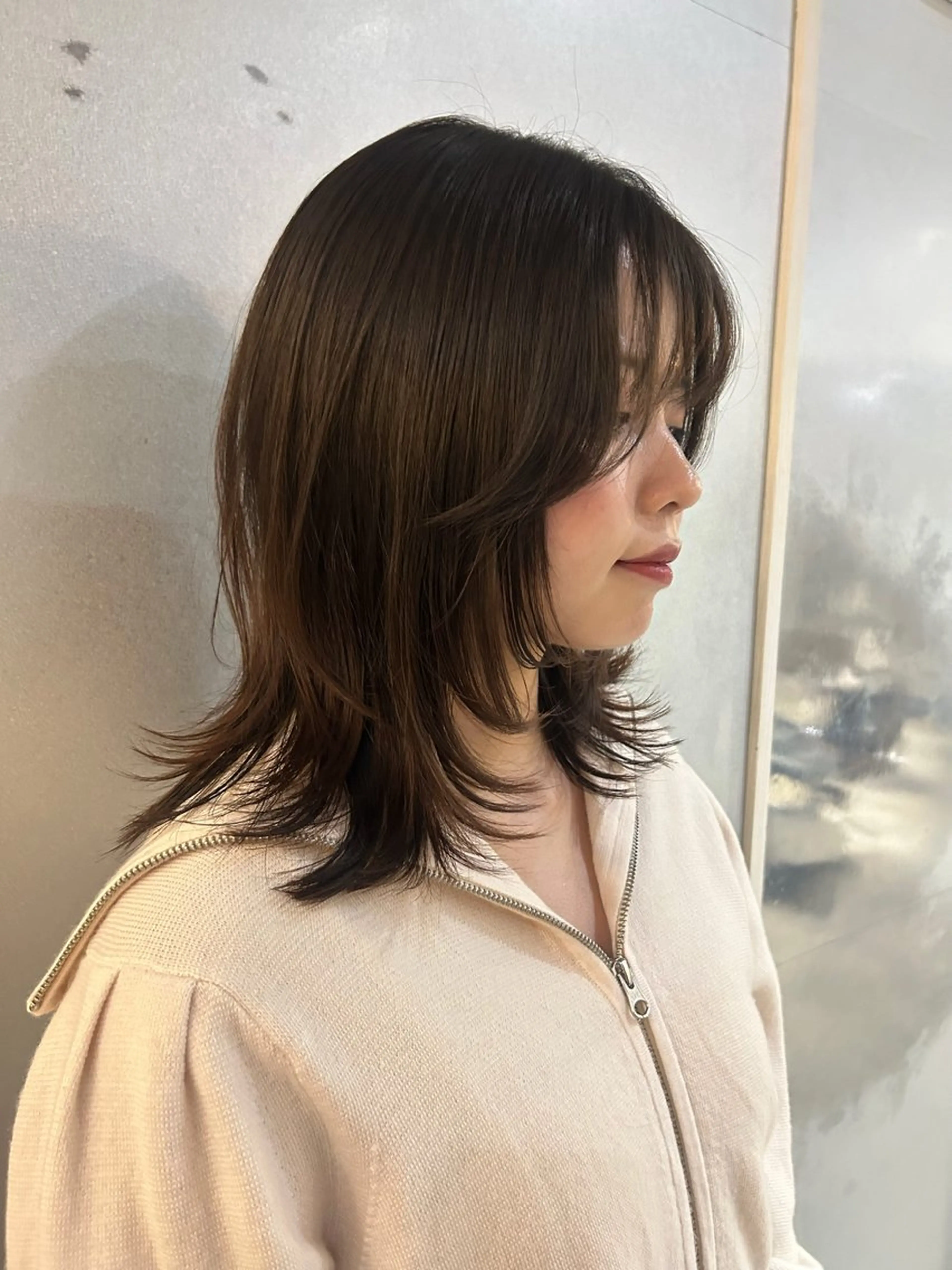 ミディアム 韓国ヘア/ボブ/レ イヤー/ EMIRIのヘアスタイル
