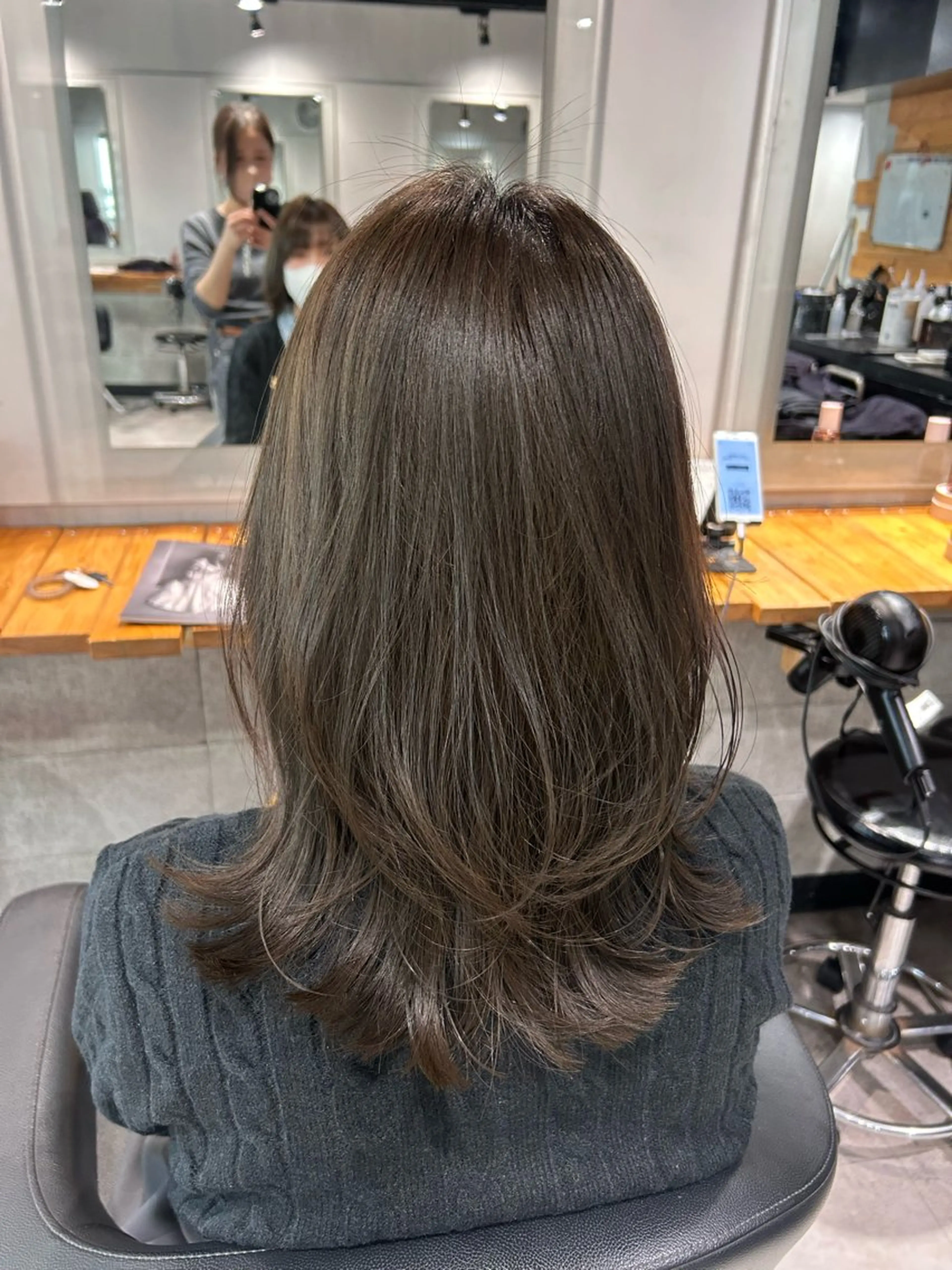 セミロング ヘアカラー トリートメント ヘッドスパ 韓国Style♡ Nanami🇰🇷のヘアスタイル