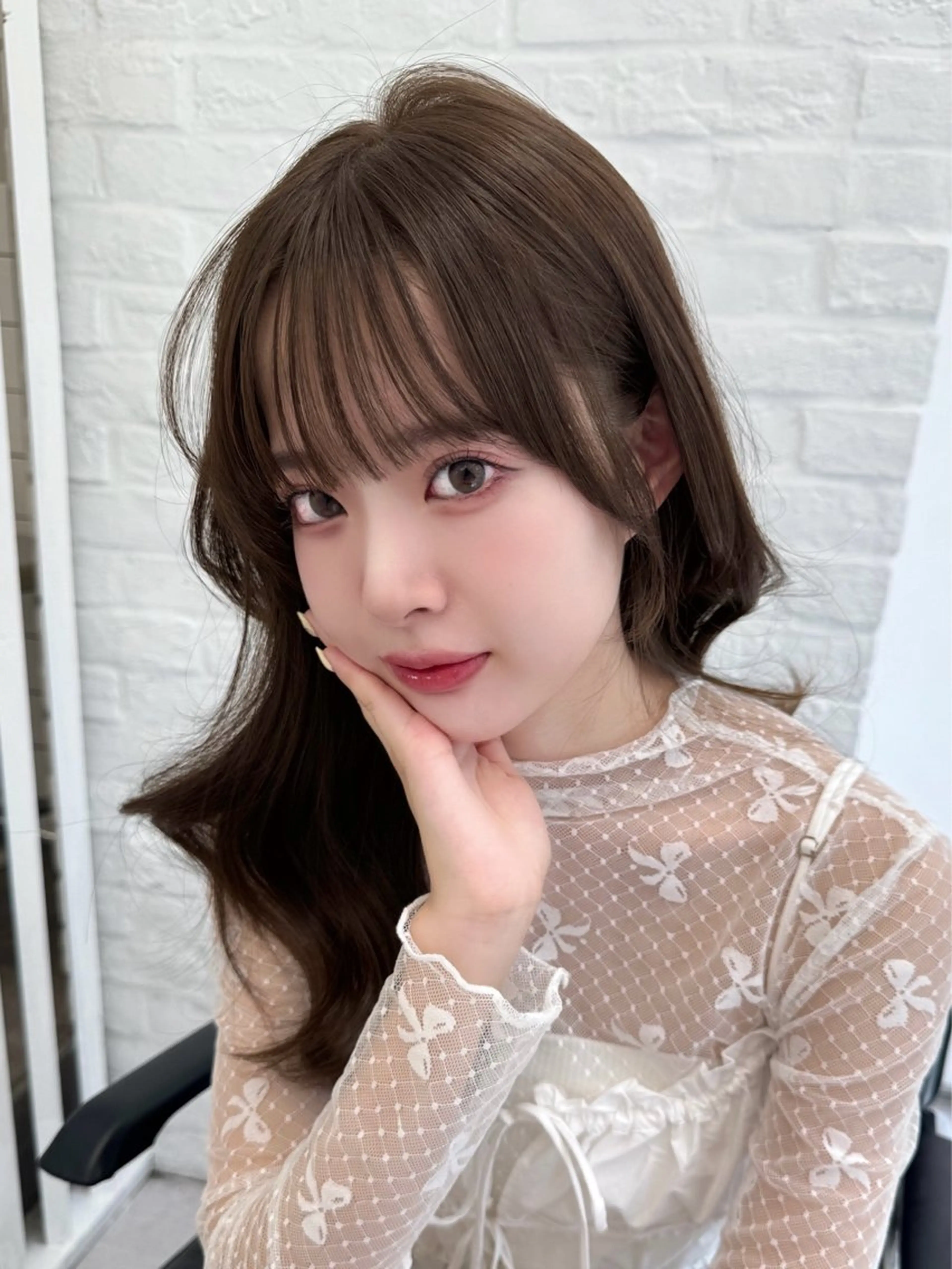 セミロング 映える顔まわり/前髪 特化 💗 ユキマのヘアスタイル