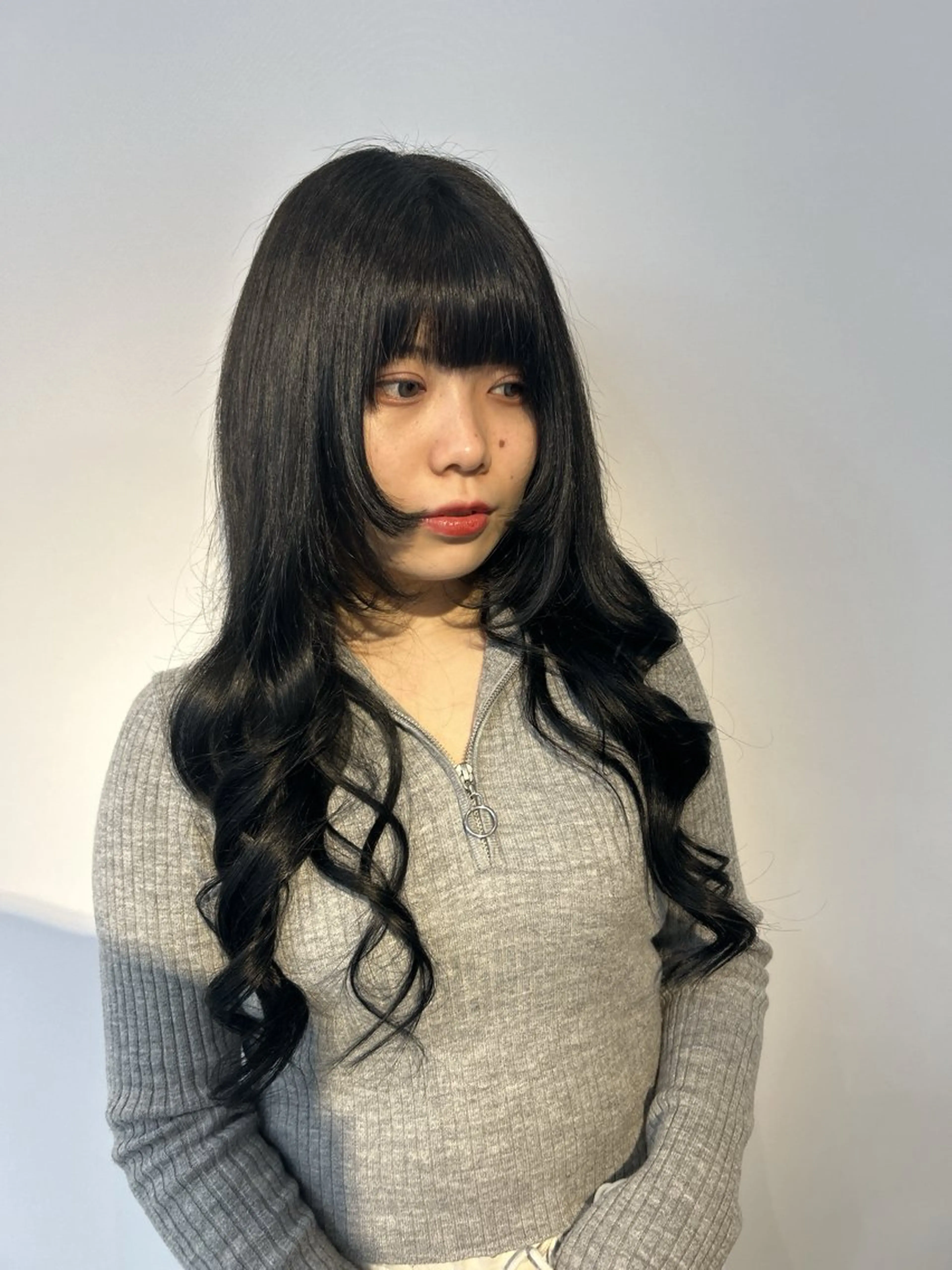 ロング カラー シールエクステ バレイヤージュ ハイライトカラー ボブ エクステ alpha. カラーエクステ下妻のヘアスタイル