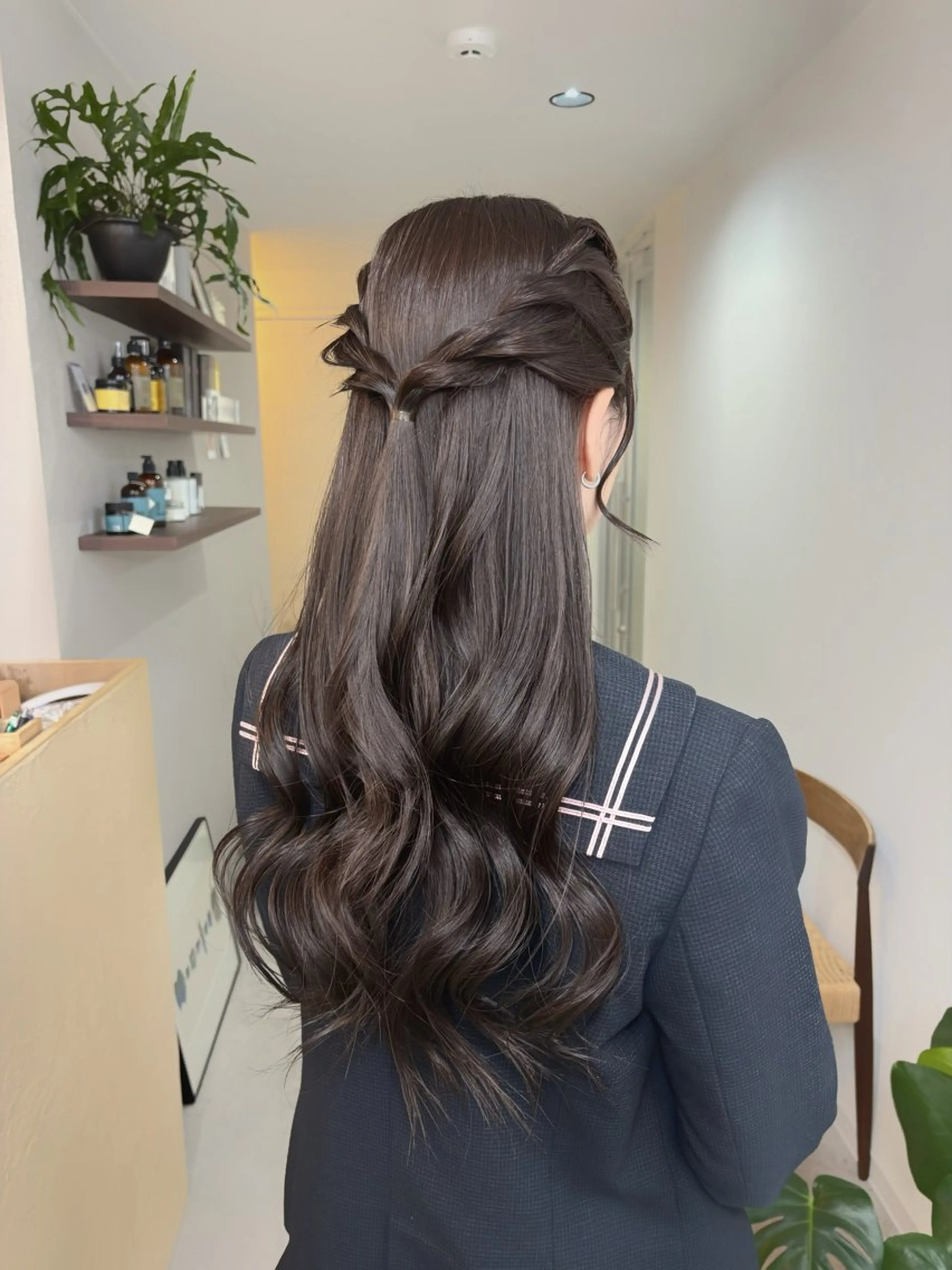 ロング ヘアアレンジ ハーフアップ 卒業式のヘアスタイル ヘアセット 權軒 真尋 /モデル様募集中のヘアスタイル