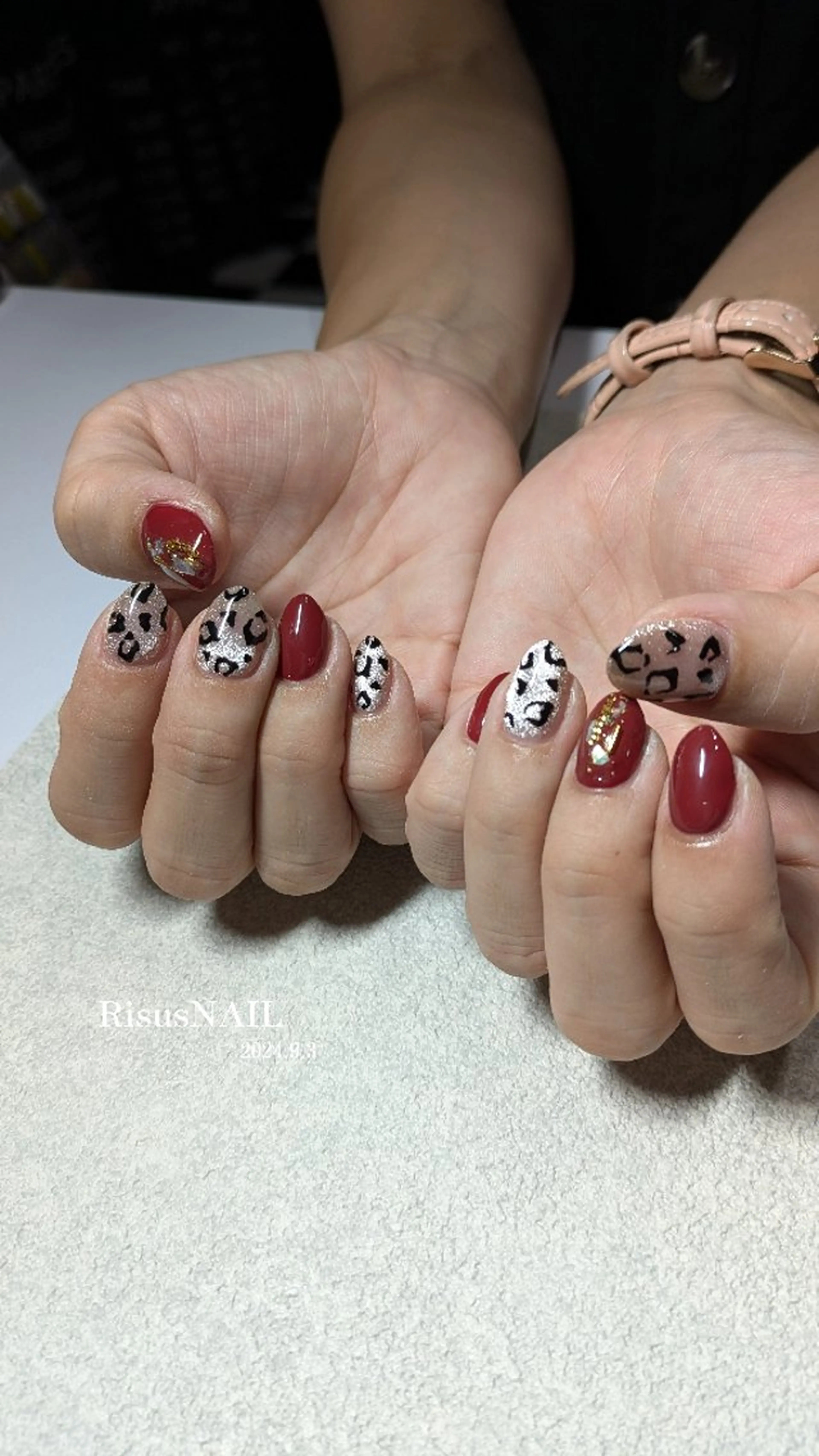 ネイル アニマル柄 マグネットネイル RisusNAIL所属・Risus NAILのネイルデザイン