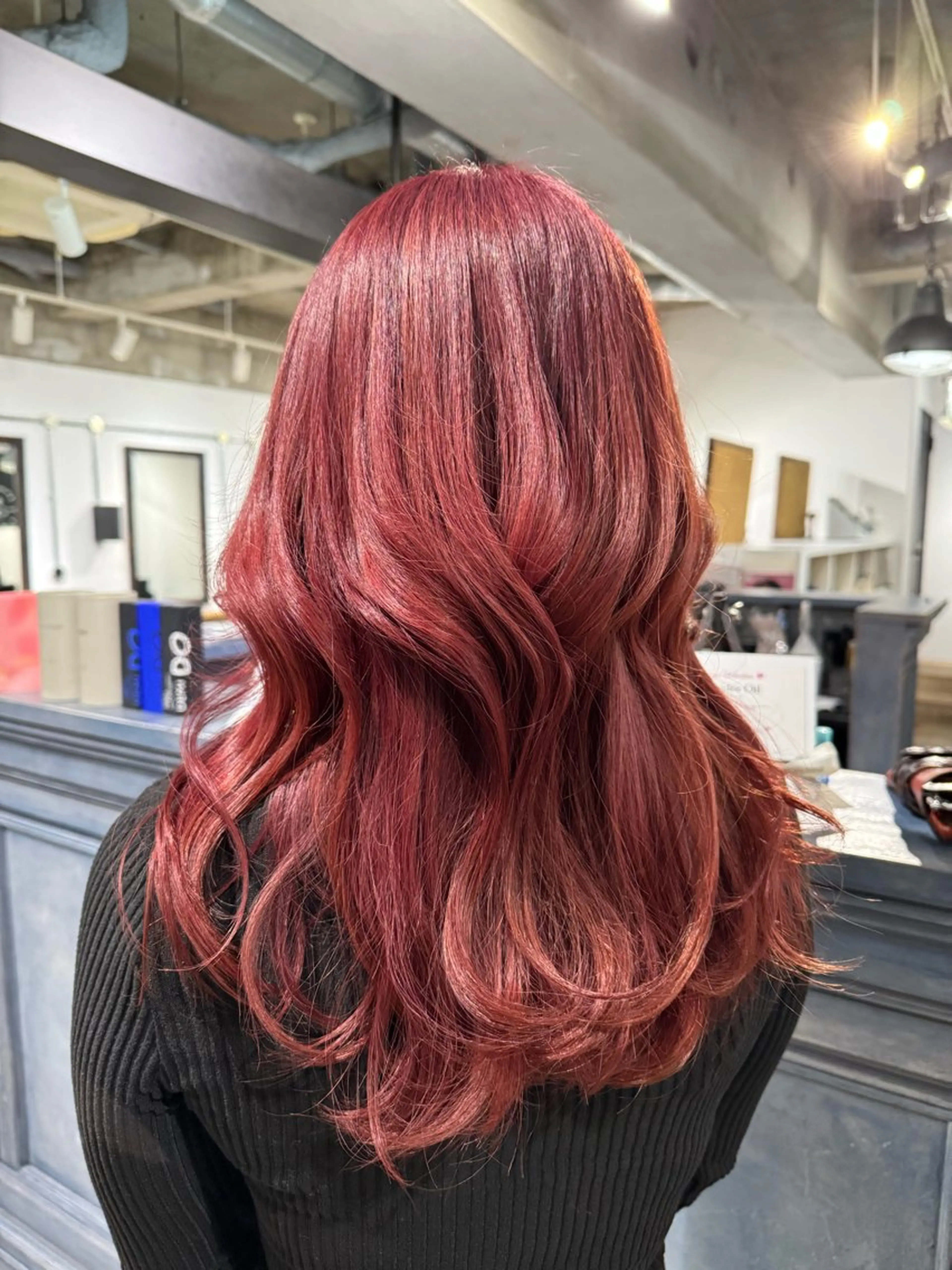 ロング カラー ブリーチ ブラウンカラー ハイトーンカラー トリートメント qin所属・qin／ 天海／Amamiのヘアスタイル