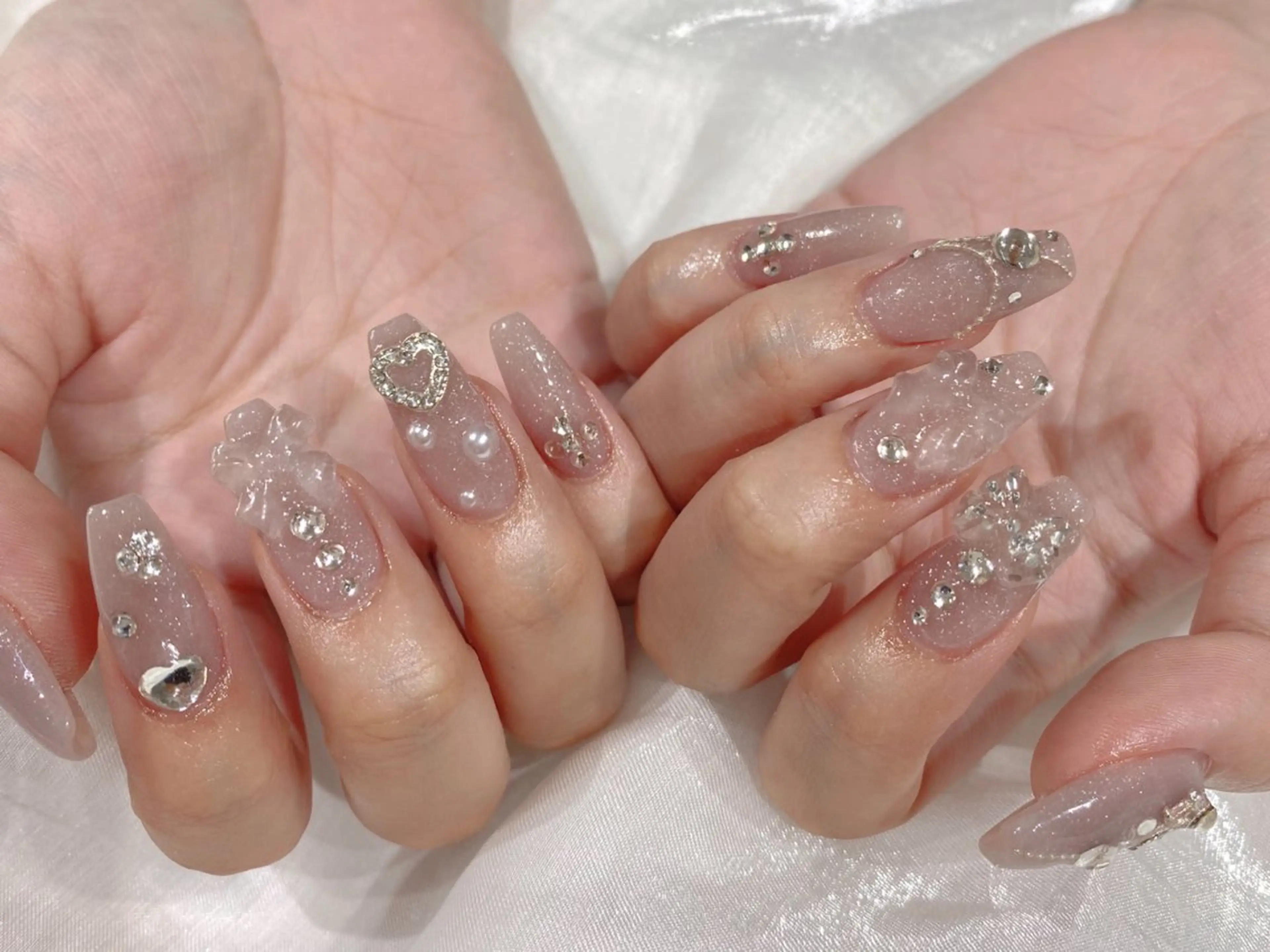 セミロング ハンドネイル Nail  R💫 naoのネイルデザイン